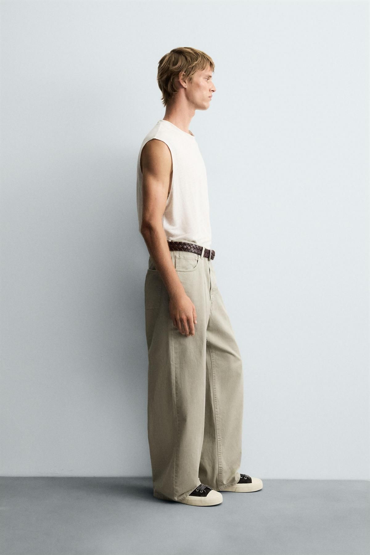 자라 와이드핏 배기핏 테크니컬 팬츠 1063/350 KHAKI - 상세 이미지 5