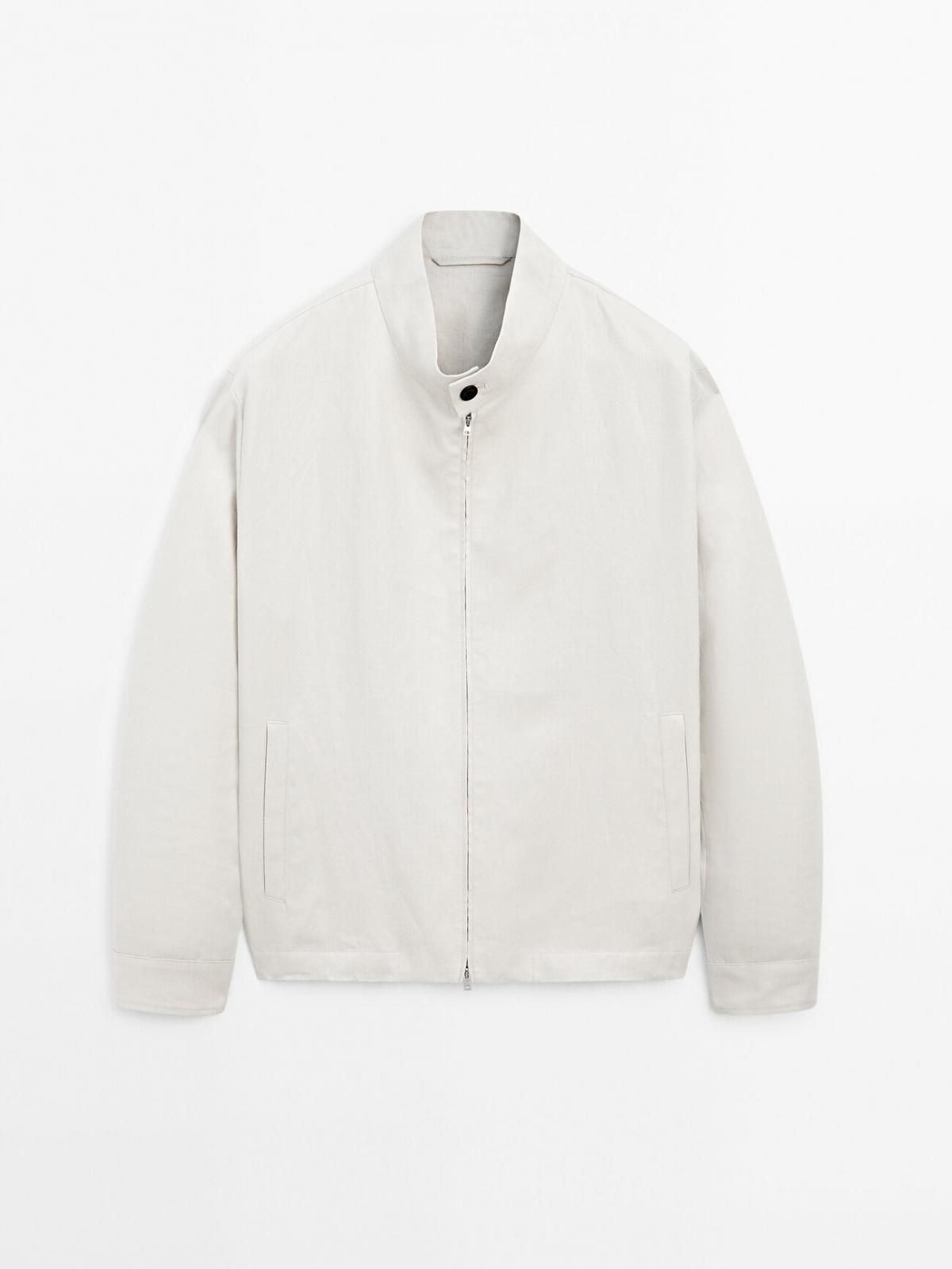 마시모두띠 린넨 라이트웨이트 블루종 재킷 2820/354 LIGHT BEIGE - 상품 이미지