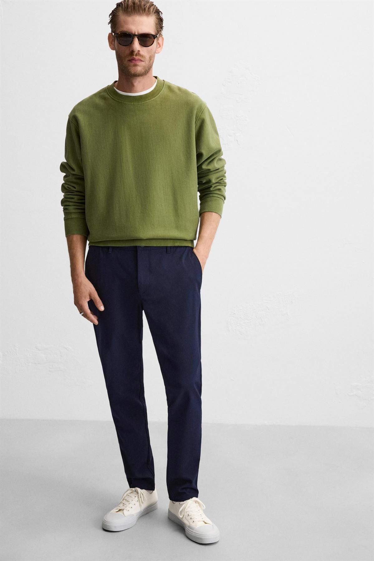 자라 슬림핏 컴포트 팬츠 6861/441 NAVY BLUE - 상세 이미지 5