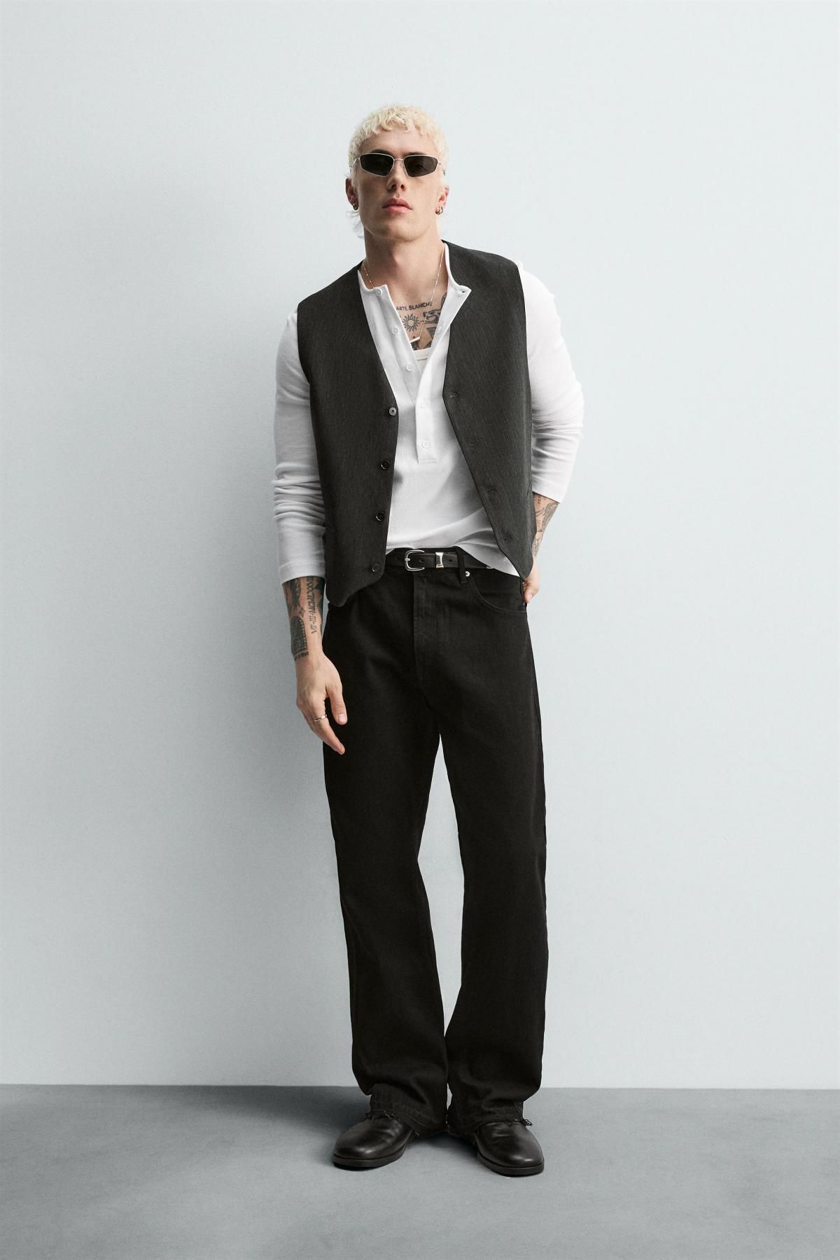 자라 테크니컬 스트럭처 베스트 6398/153 GREENISH - 상세 이미지 2