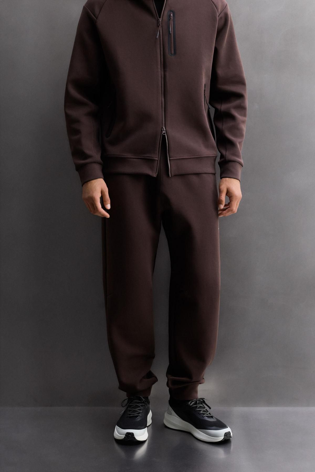 자라 테크니컬 컴포트 와이드 조거 팬츠 8574/330 BURGUNDY - 상세 이미지 3