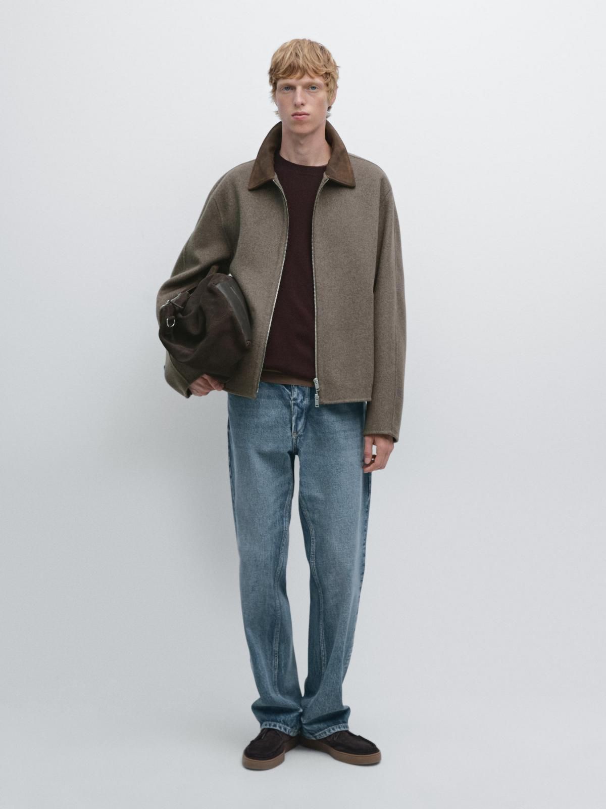 마시모두띠 테크니컬 더블울 카라 집업 재킷 2844/382 BROWN - 상세 이미지 2