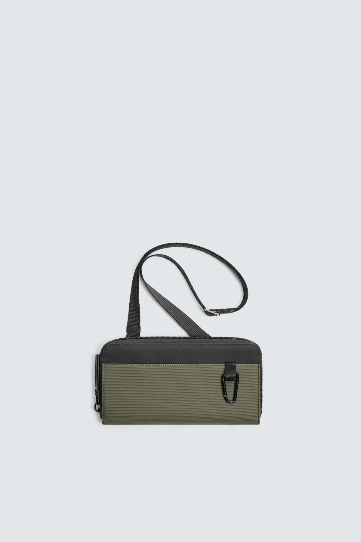 자라 러버라이즈 XL 크로스 지갑 3819/620 KHAKI GREEN - 메인 이미지