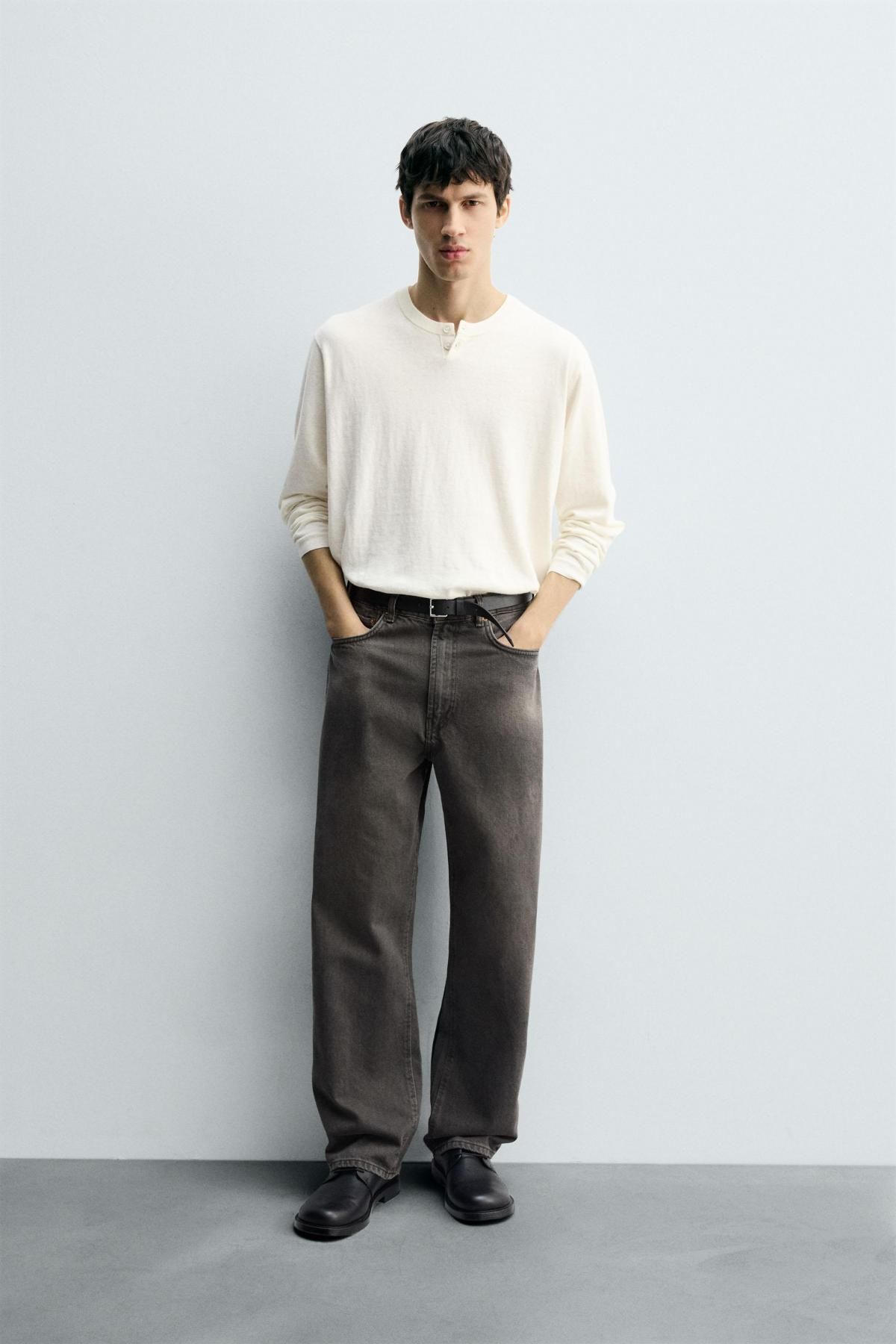 자라 테크니컬 릴랙스드 스트레이트핏 데님 청바지 3991/377 MID-GREY - 상세 이미지 2