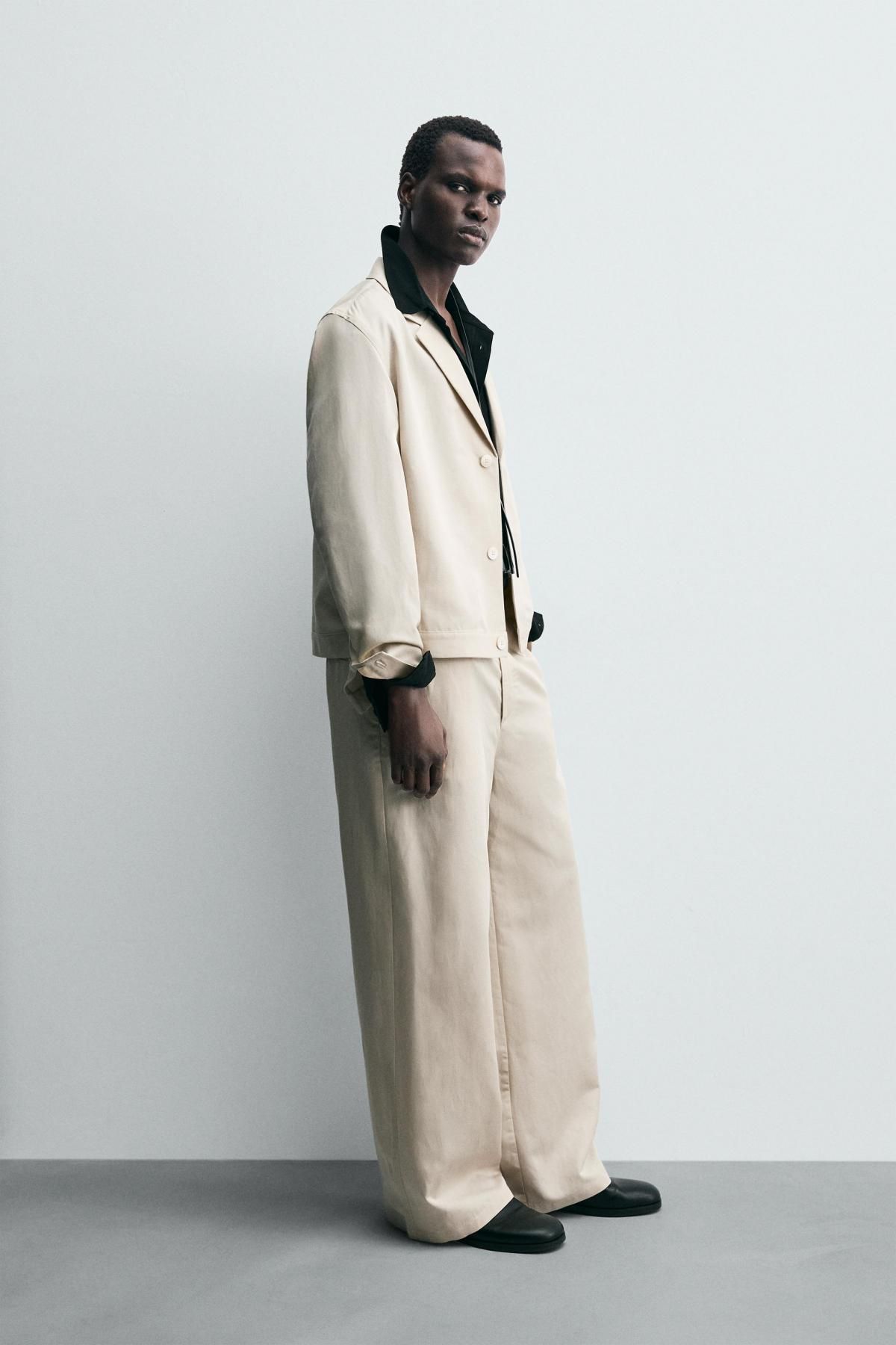 자라 미니멀 라이트 릴렉스핏 오버셔츠 6861/399 BEIGE - 상세 이미지 5