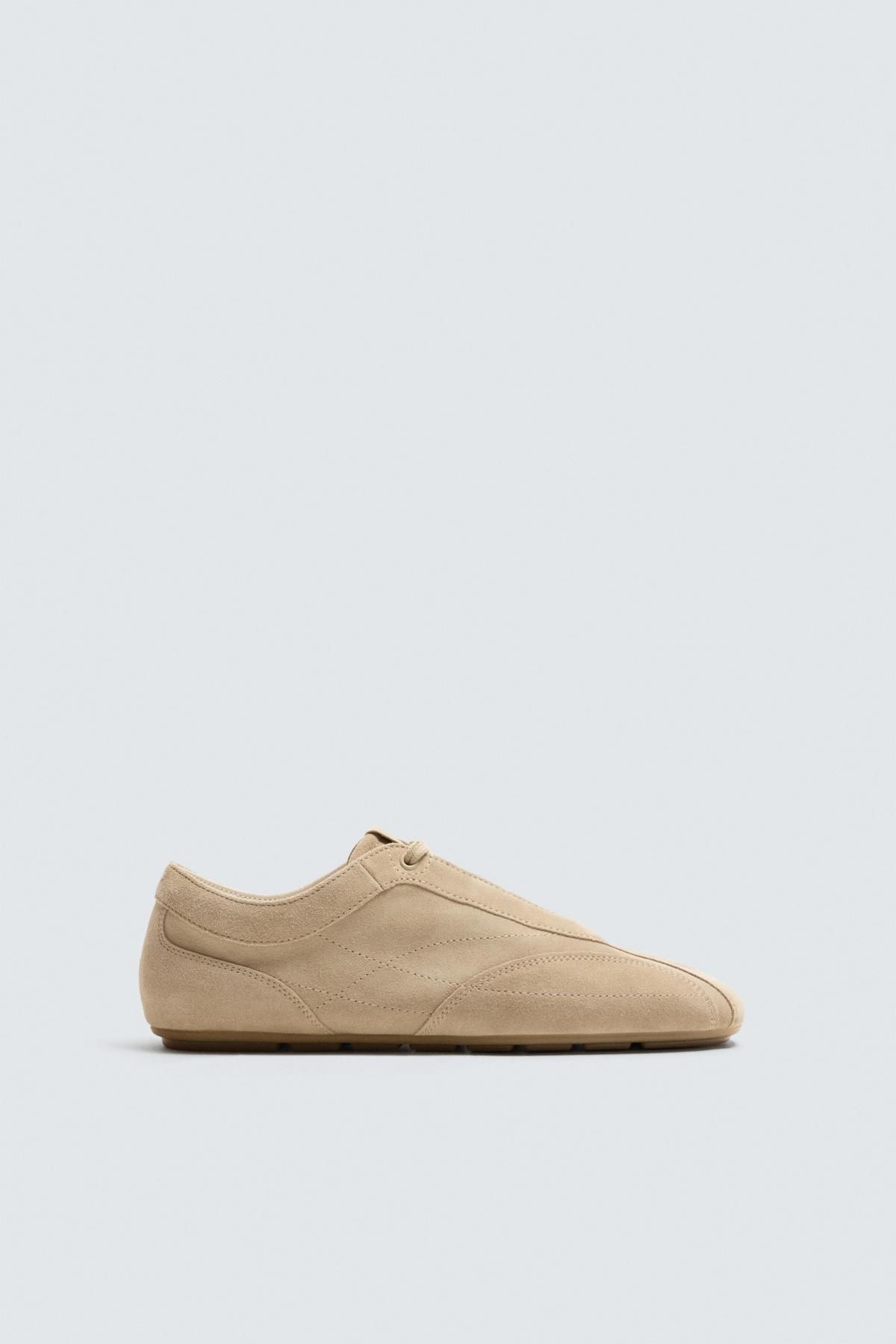 자라 레트로 울트라씬솔 스웨이드 레더 스니커즈 2237/620 SAND BROWN - 메인 이미지