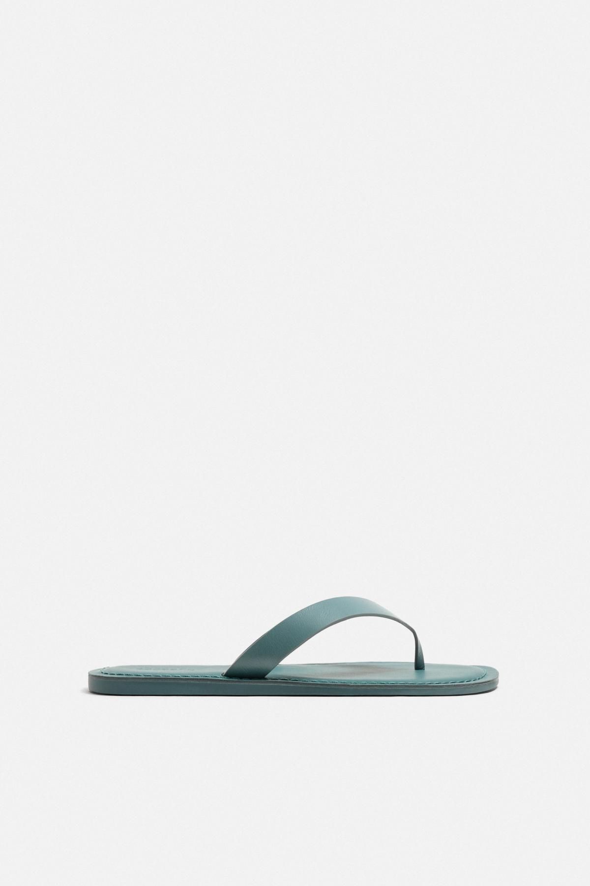 자라 레더 스트랩 미니멀 샌들 2742/620 SEA GREEN - 메인 이미지