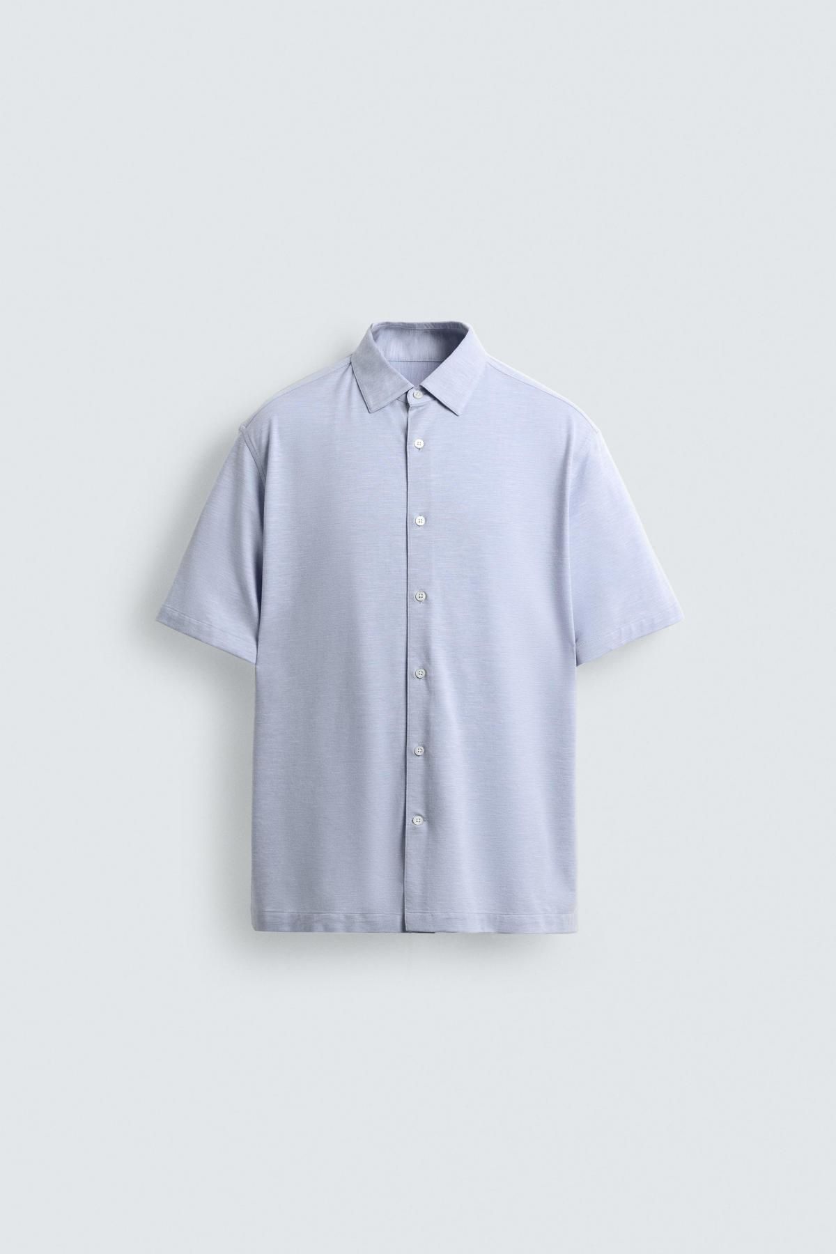 자라 소프트 레귤러핏 반팔 셔츠 5652/144 LIGHT BLUE - 메인 이미지