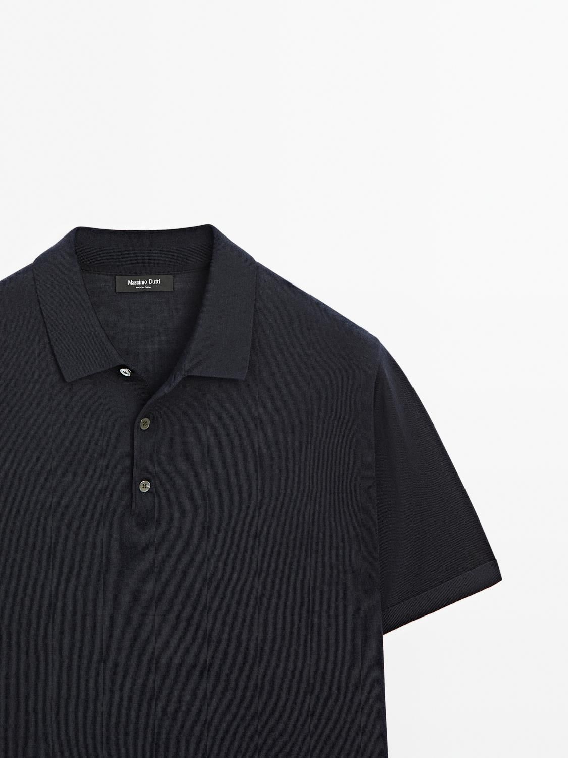 마시모두띠 프리미엄 울블렌드 반팔 니트 폴로셔츠 0931/210 NAVY BLUE - 상세 이미지 4