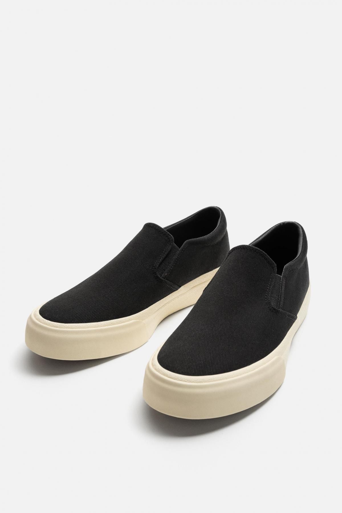 자라 레이스리스 패브릭 스니커즈 2280/520 BLACK - 상세 이미지 4