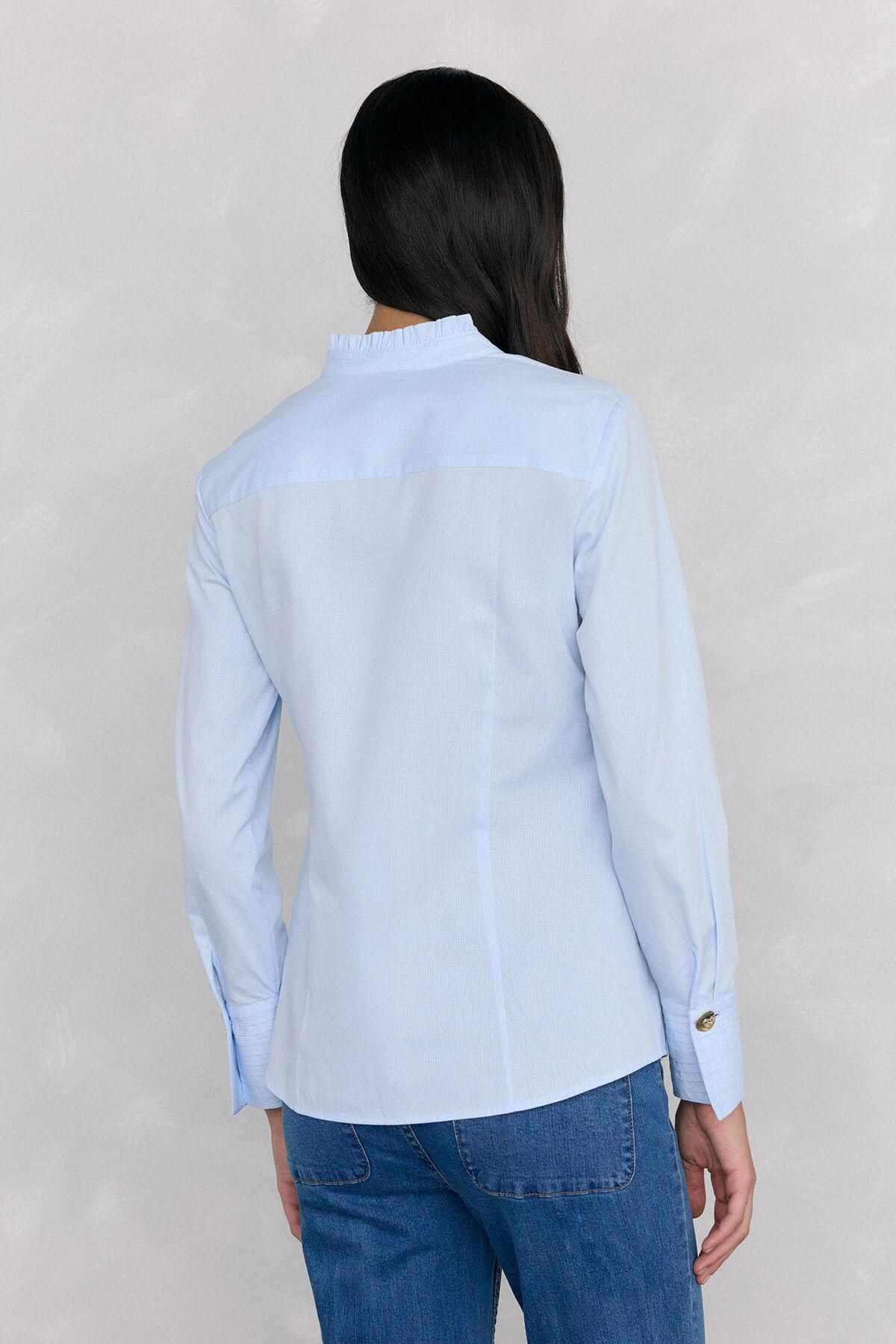페드로 델 이에로 마오카라 긴팔 코튼 셔츠 6632011 AZUL - 상세 이미지 5