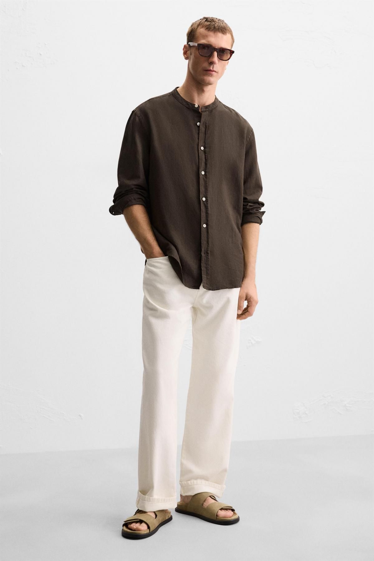 자라 컴포트 더블스트랩 스웨이드 레더 샌들 2703/520 BROWN - 상세 이미지 3