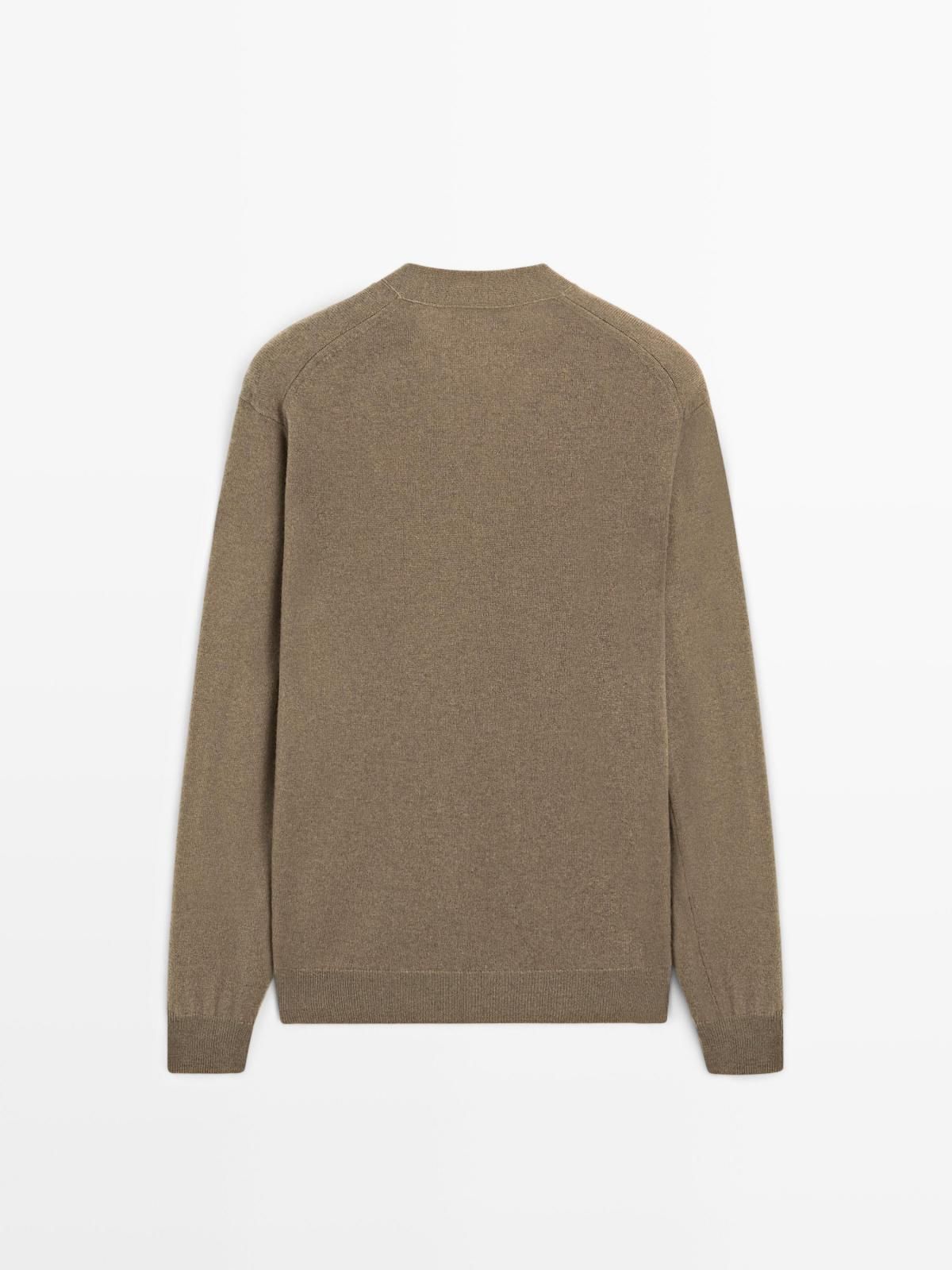 마시모두띠 울블렌드 브이넥 미니멀 가디건 1016/240 BEIGE - 상세 이미지 2