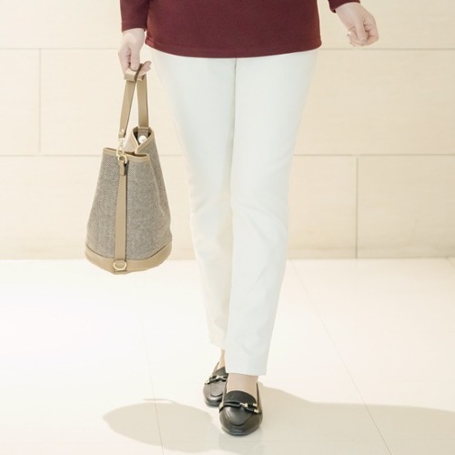 엄마옷 조이마담 PT9747 테이프 래더포켓 기모 밴딩팬츠 겨울바지 중년여성의류 - 상품 이미지