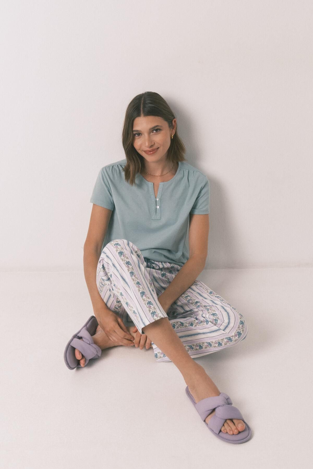 우먼시크릿 캐롯핏 코튼 패턴 밴딩 팬츠 3702247 MARFIL - 상세 이미지 2