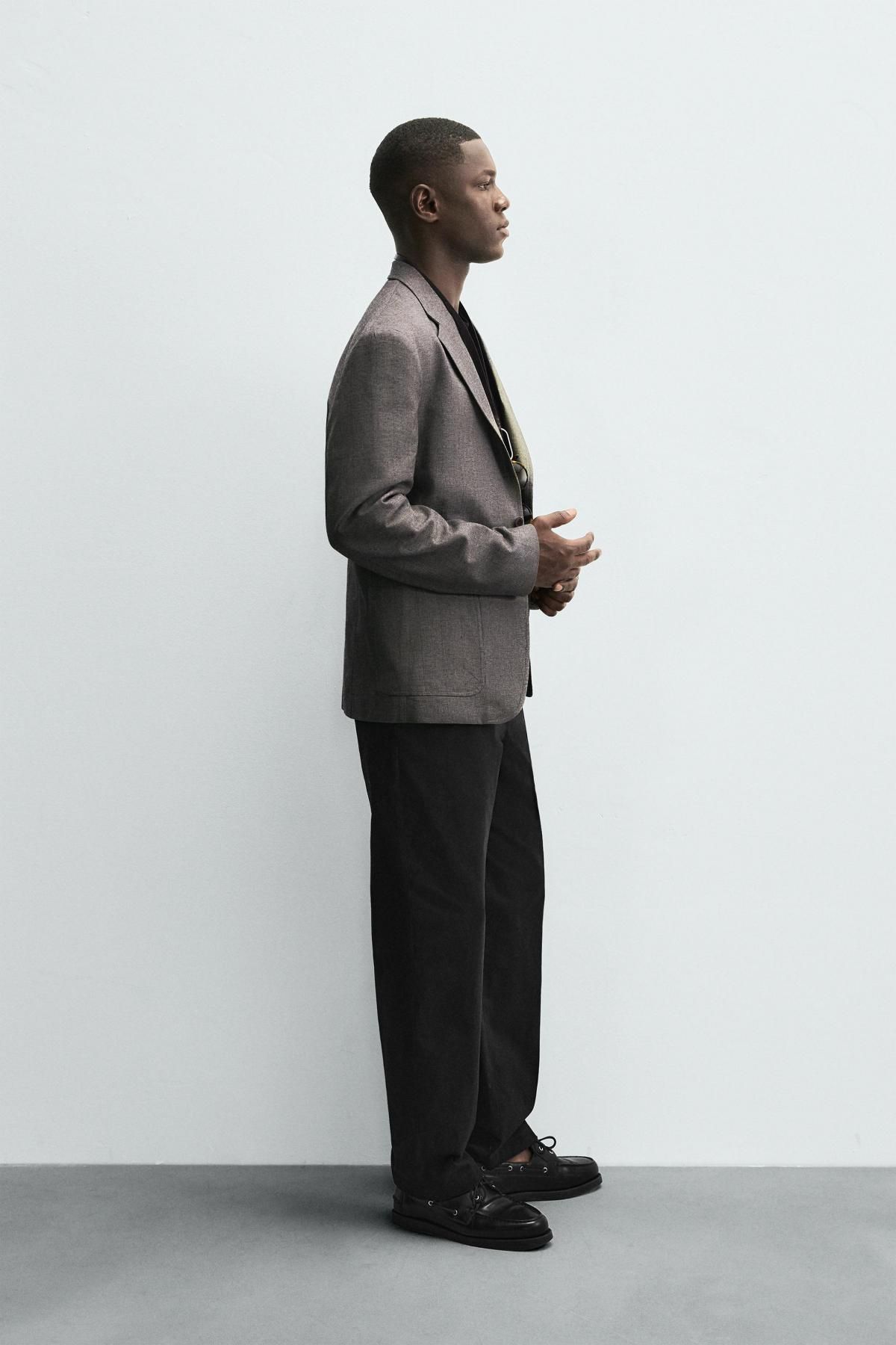 자라 테크니컬 스트레이트핏 치노 팬츠 5838/859 BLACK - 상세 이미지 4