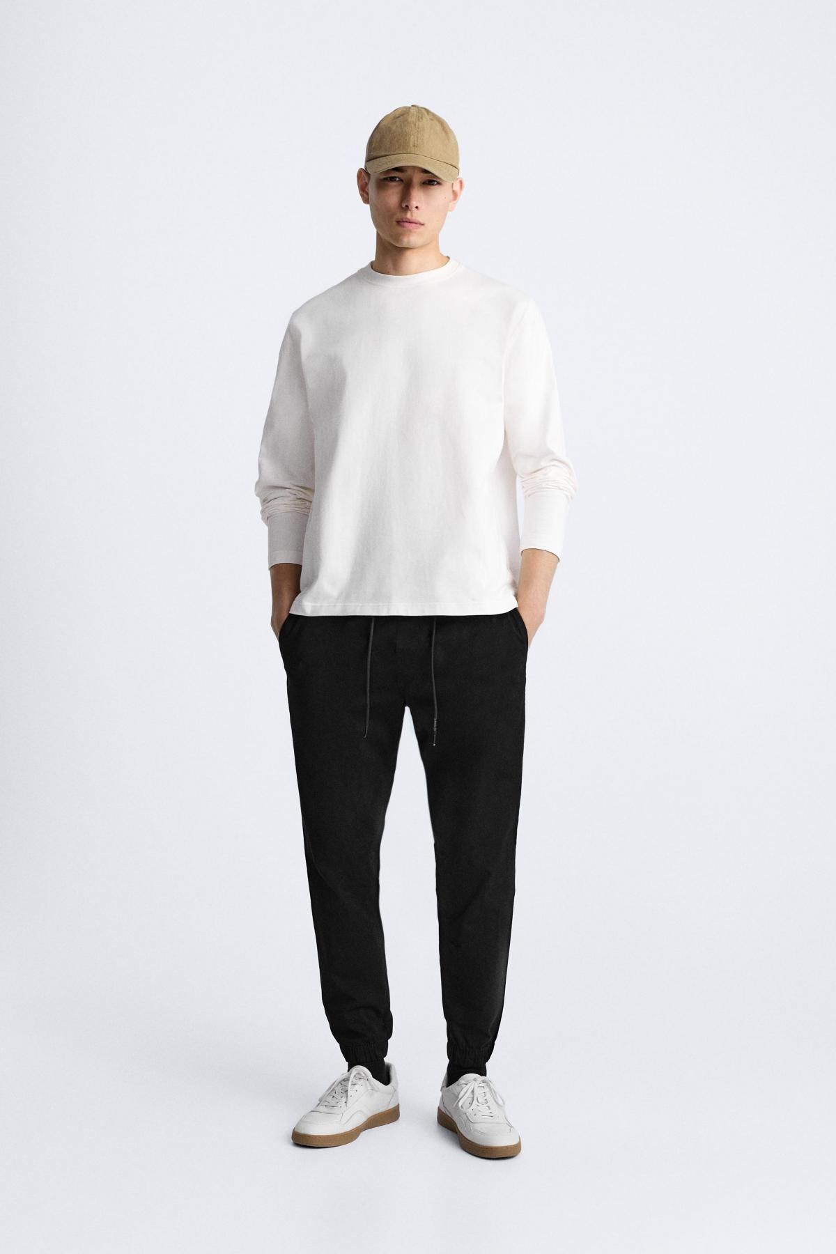 자라 페이드 조거 웨이스트 팬츠 6786/350 BLACK - 상세 이미지 2