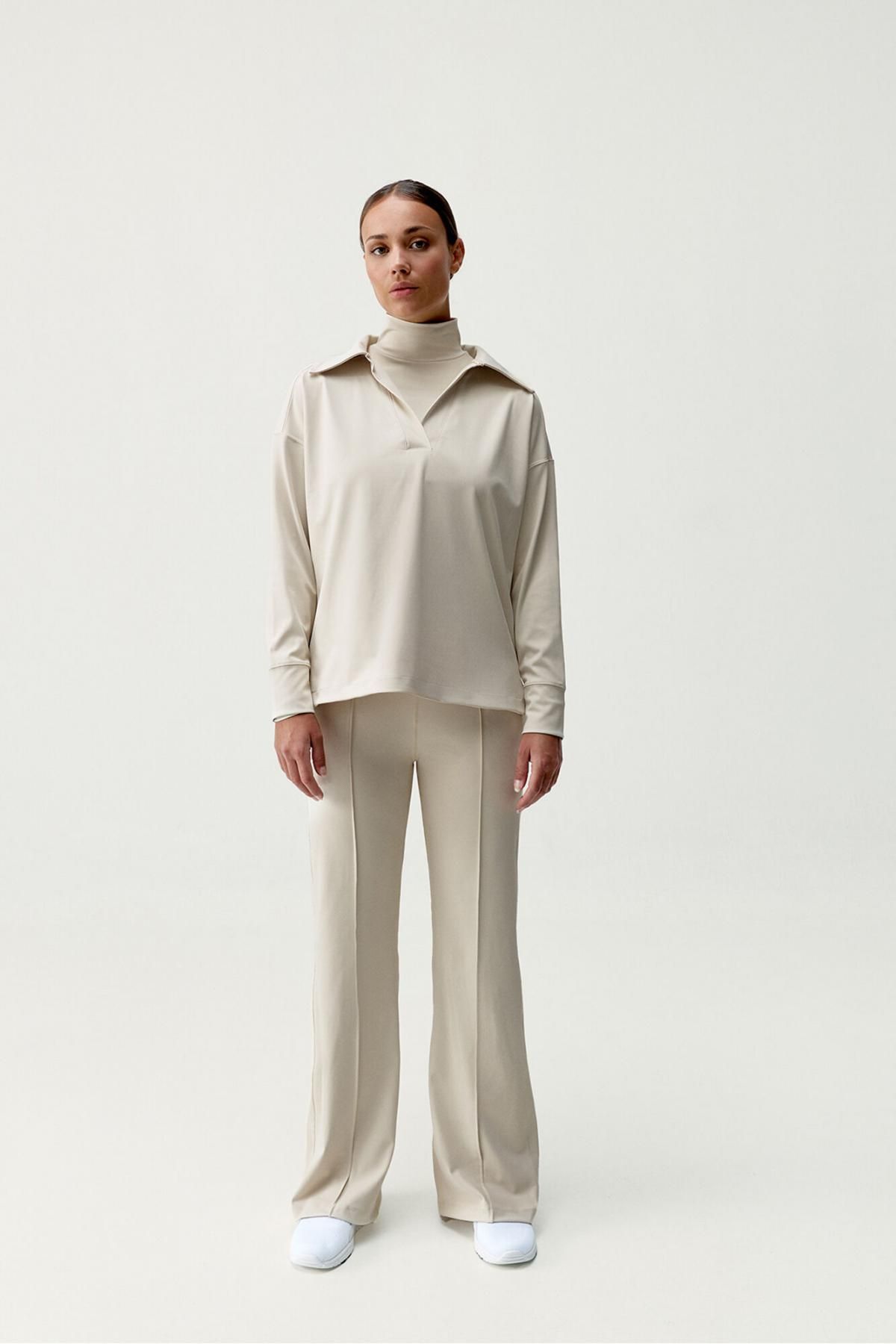 본리빙요가 테크니컬 와이드핏 팬츠 아이보리 8182787 MARFIL - 상세 이미지 4