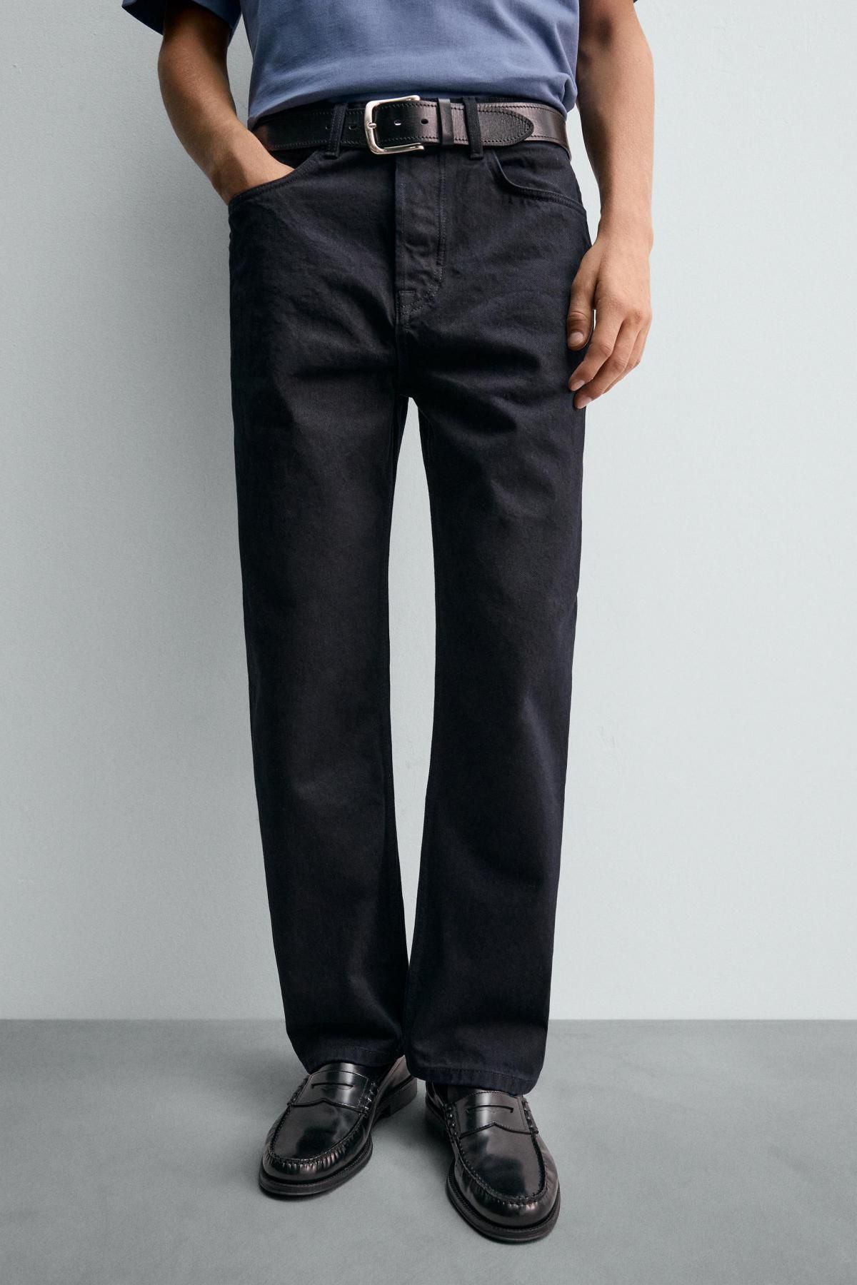 자라 블랙 스트레이트핏 데님 청바지 3991/325 BLUE/BLACK - 메인 이미지