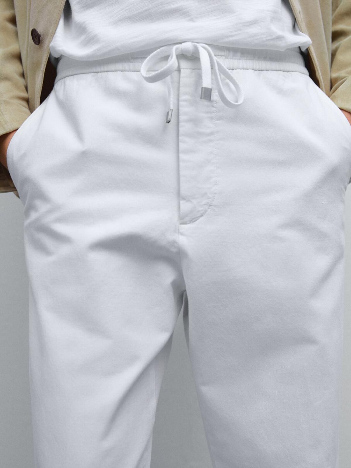 마시모두띠 와이드핏 코튼블렌드 조거 팬츠 0008/004 WHITE - 상세 이미지 3
