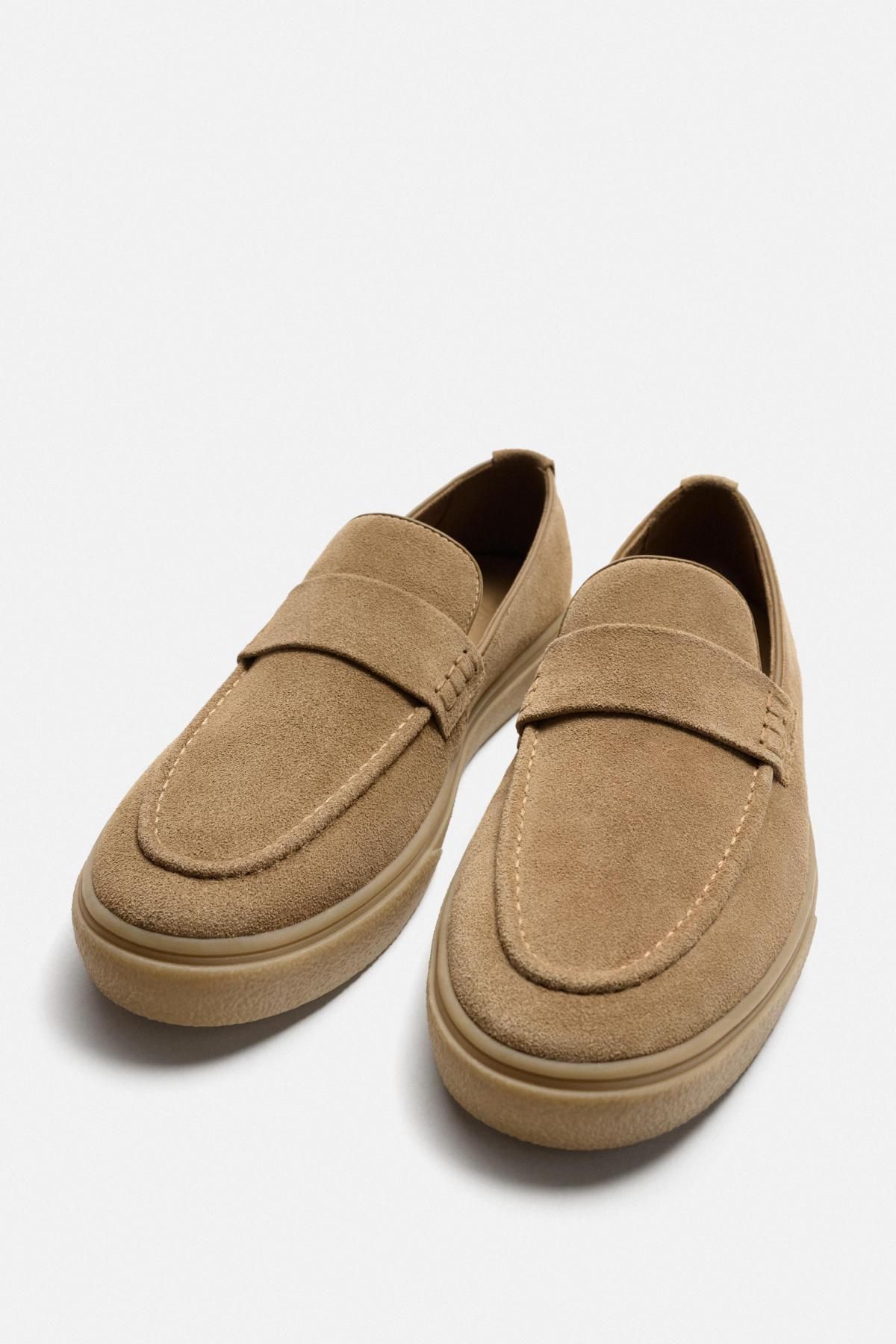 자라 스웨이드 캐주얼 페니 로퍼 2621/620 SAND BROWN - 상세 이미지 2