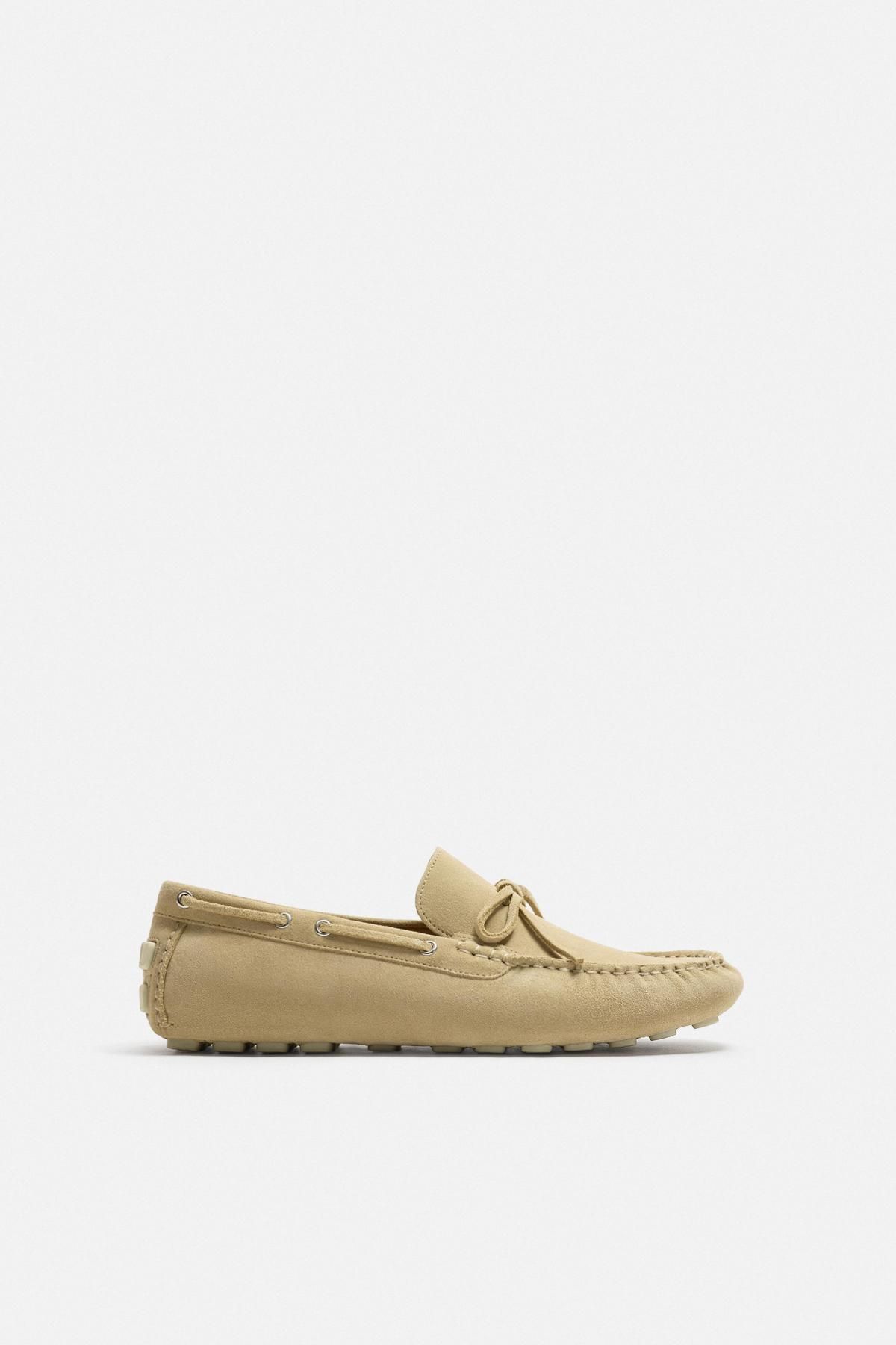 자라 스플릿스웨이드 캐주얼 레더 로퍼 2653/620 BEIGE - 메인 이미지