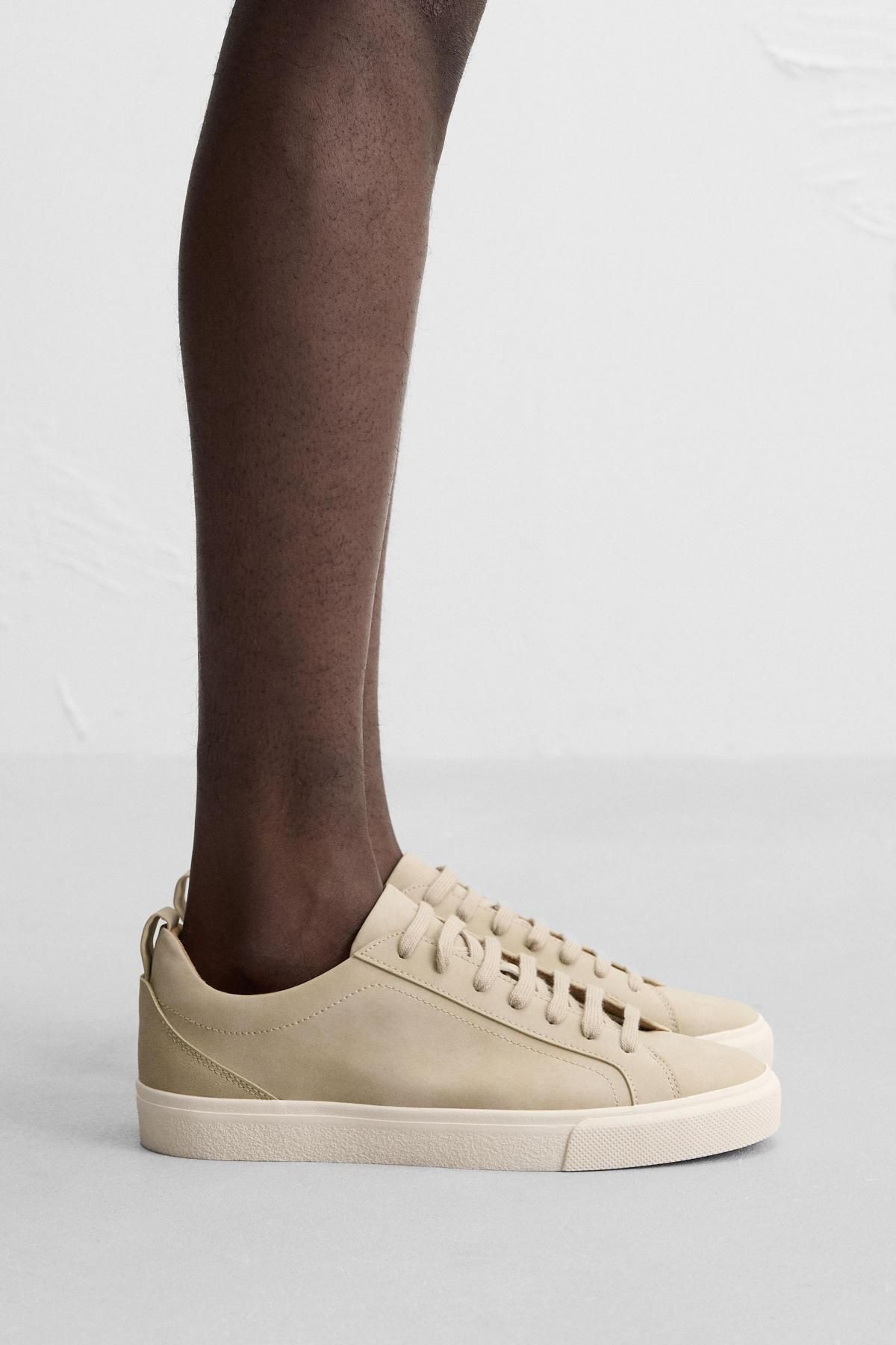 자라 베이직 미니멀 로우탑 스니커즈 2203/620 BEIGE - 상세 이미지 2