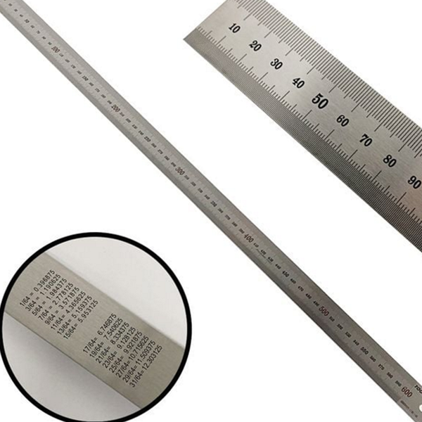 스테인리스 스테인레스 자 600mm 금속직자 스텐 자 600mm 산업용 공업용 - 메인 이미지
