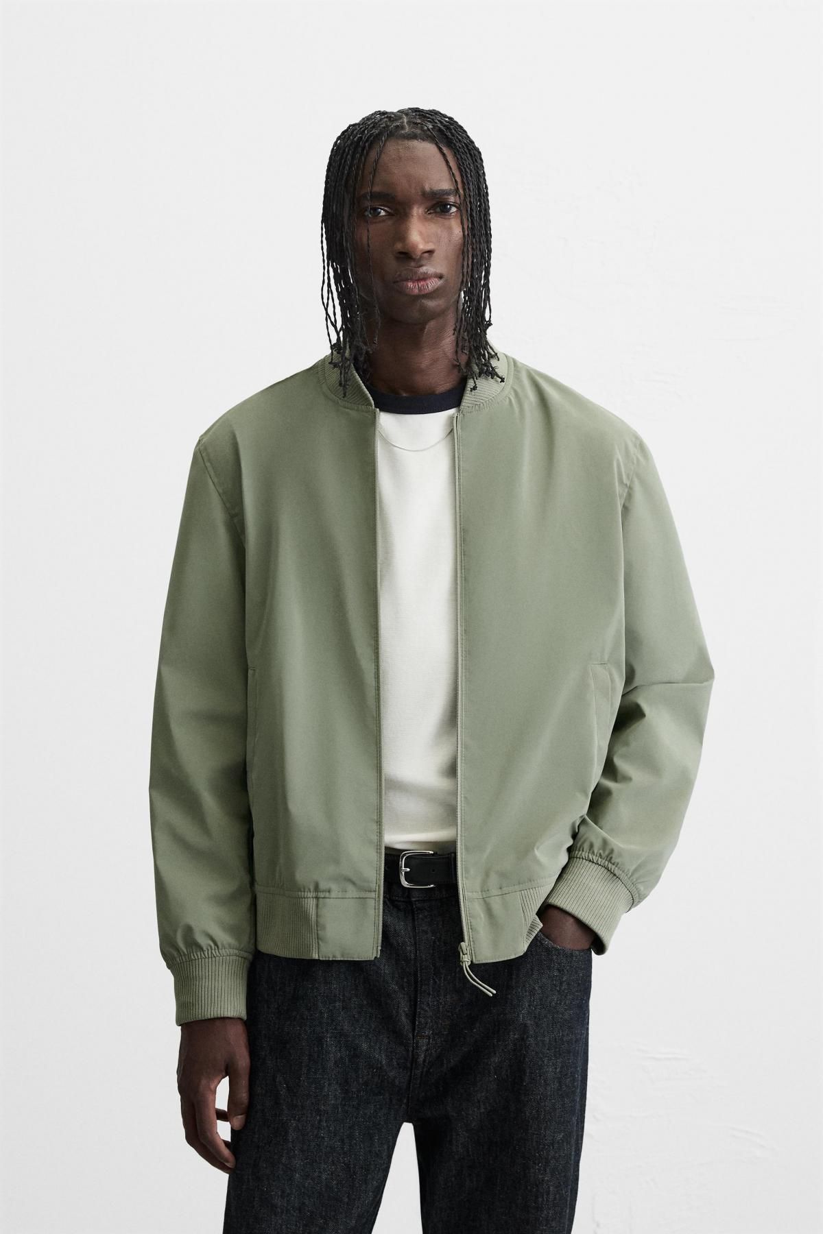 자라 경량 봄버 재킷 4302/330 LIGHT KHAKI - 상세 이미지 3