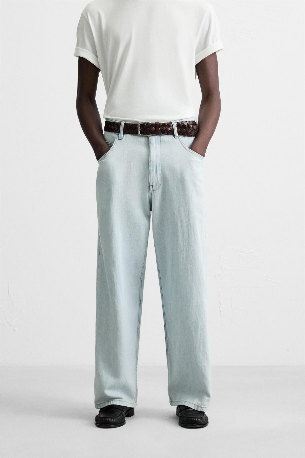 자라 라이트웨이트 루즈핏 와이드 데님 팬츠 9794/371 LIGHT BLUE - 메인 이미지