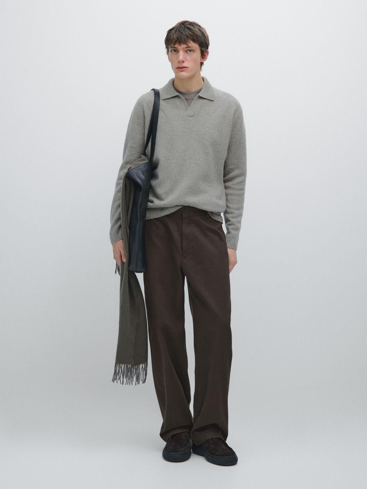 마시모두띠 코튼 와이드핏 와이드 팬츠 0057/011 BROWN - 상세 이미지 2