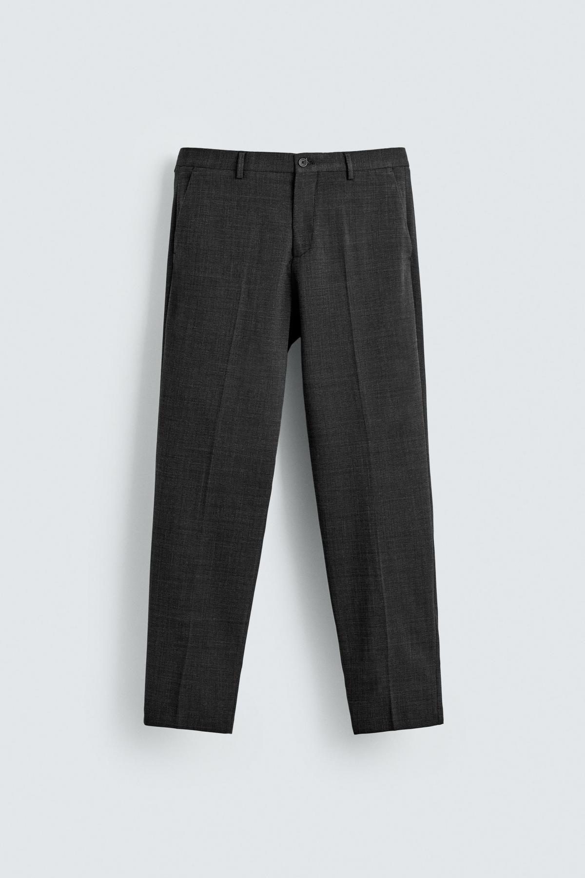 자라 테크니컬 텍스처 레귤러핏 정장 팬츠 5747/418 ANTHRACITE GREY - 상세 이미지 5