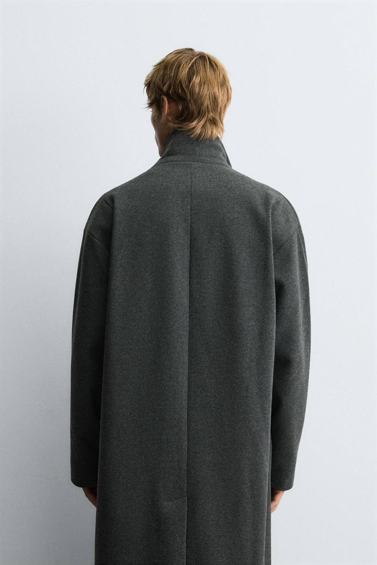 자라 테크니컬 방수 싱글 롱 코트 5070/400 ANTHRACITE GREY - 상세 이미지 4