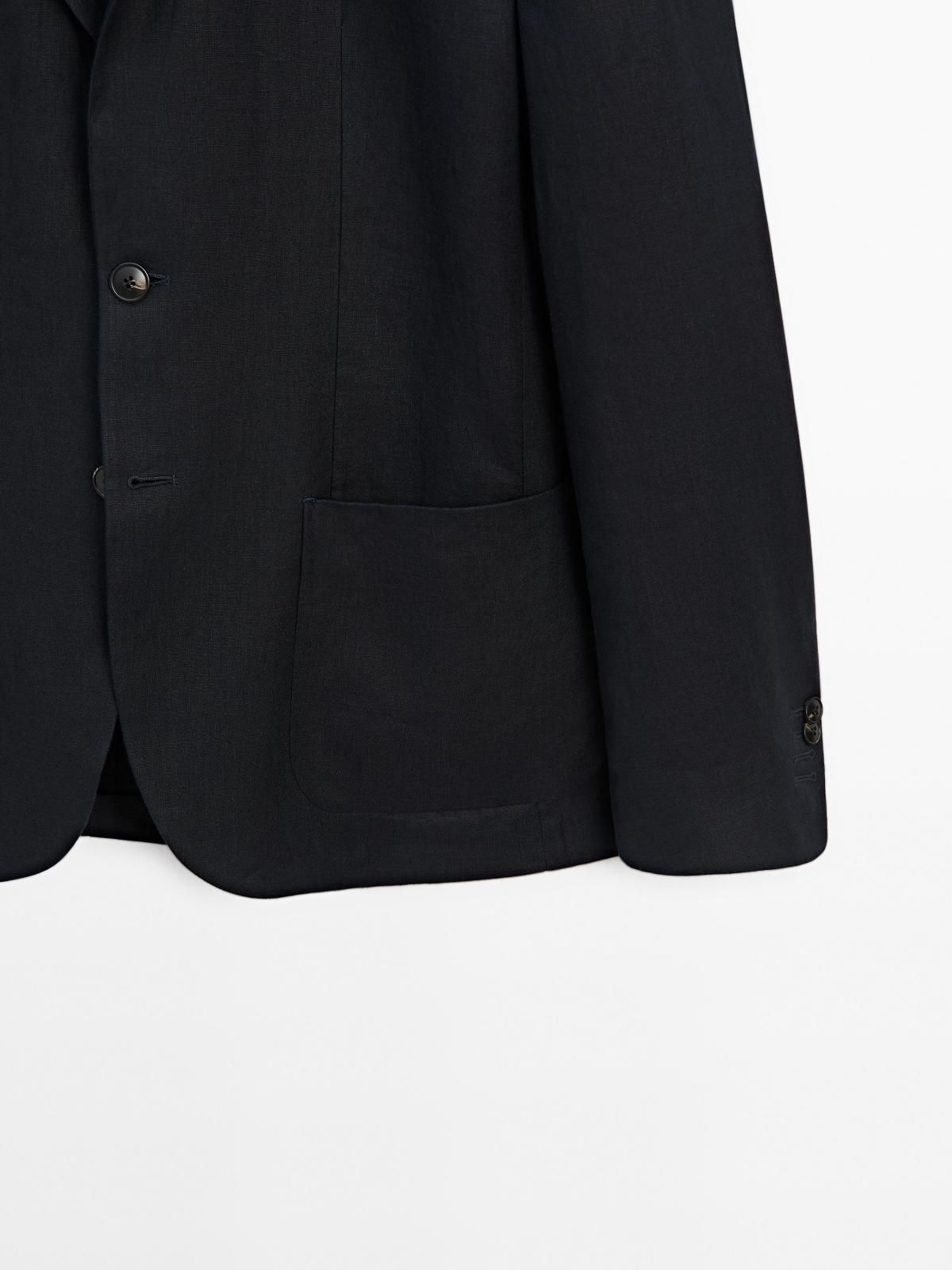 마시모두띠 리넨 클래식 테일러드 블레이저 2008/266 NAVY BLUE - 상세 이미지 3