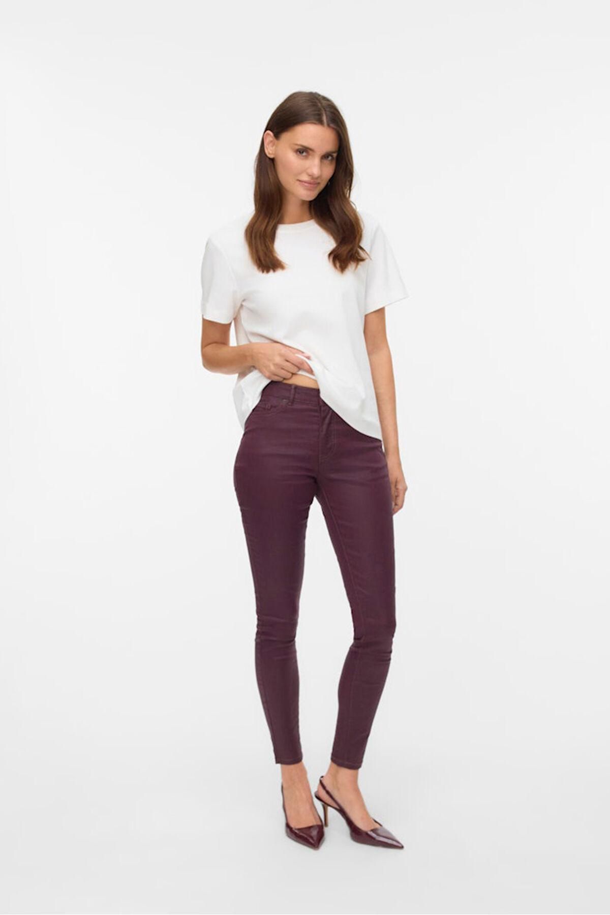 베로모다 버건디 스키니핏 데님 팬츠 6398266 MORADO - 상세 이미지 2