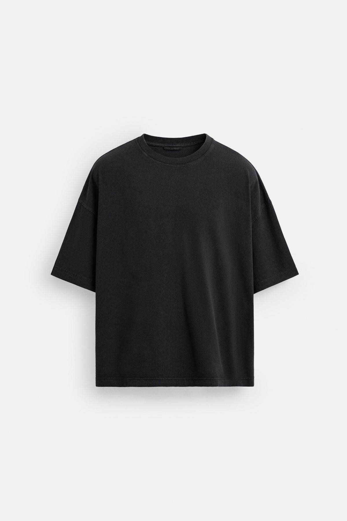 자라 베이직 박시핏 티셔츠 6462/400 ANTHRACITE GREY - 메인 이미지