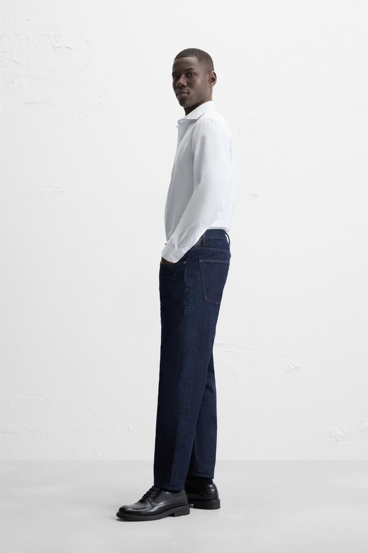 자라 이지케어 화이트 텍스처 긴팔 셔츠 7545/710 OYSTER-WHITE - 상세 이미지 5