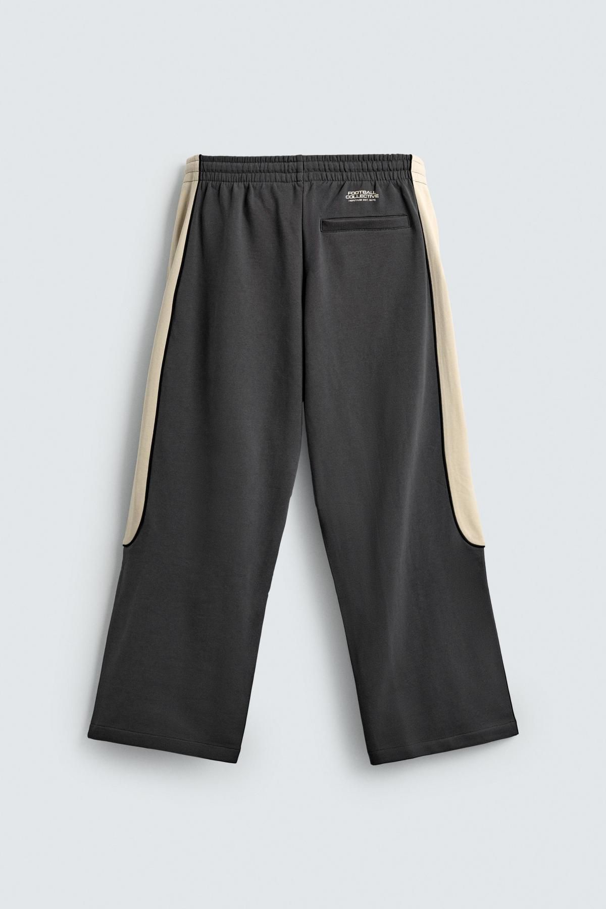 자라 테크니컬 배색 와이드 트레이닝 팬츠 0962/311 ANTHRACITE GREY 이미지 8