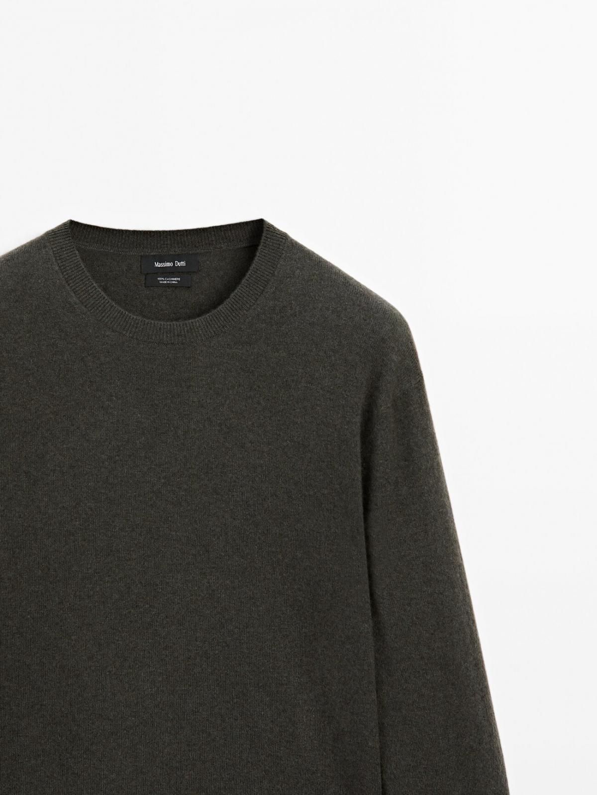 마시모두띠 프리미엄 캐시미어 라운드 니트 스웨터 0901/215 TAUPE GREY - 상세 이미지 2