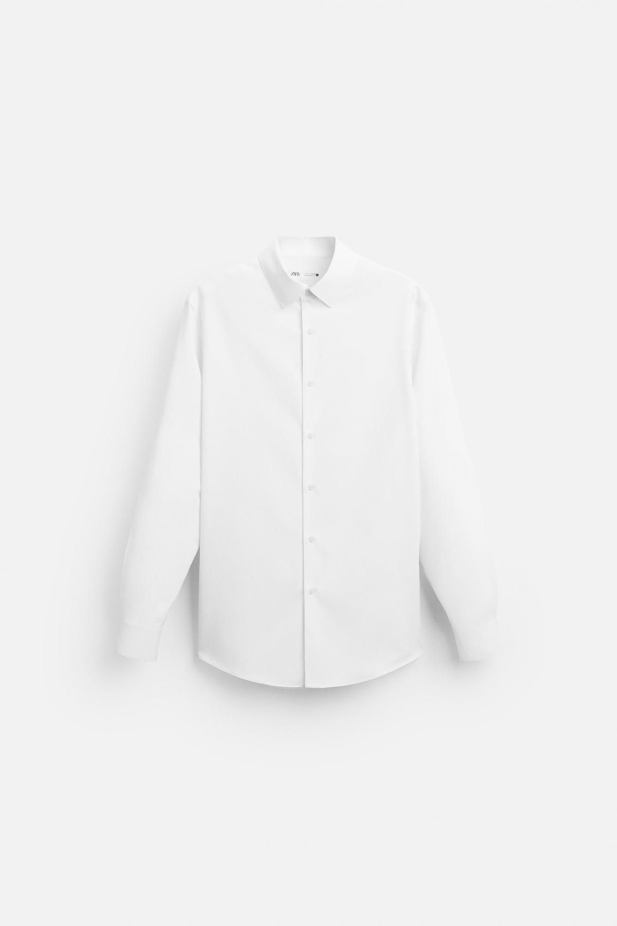 자라 슬림핏 스트레치 셔츠 4408/147 WHITE - 메인 이미지