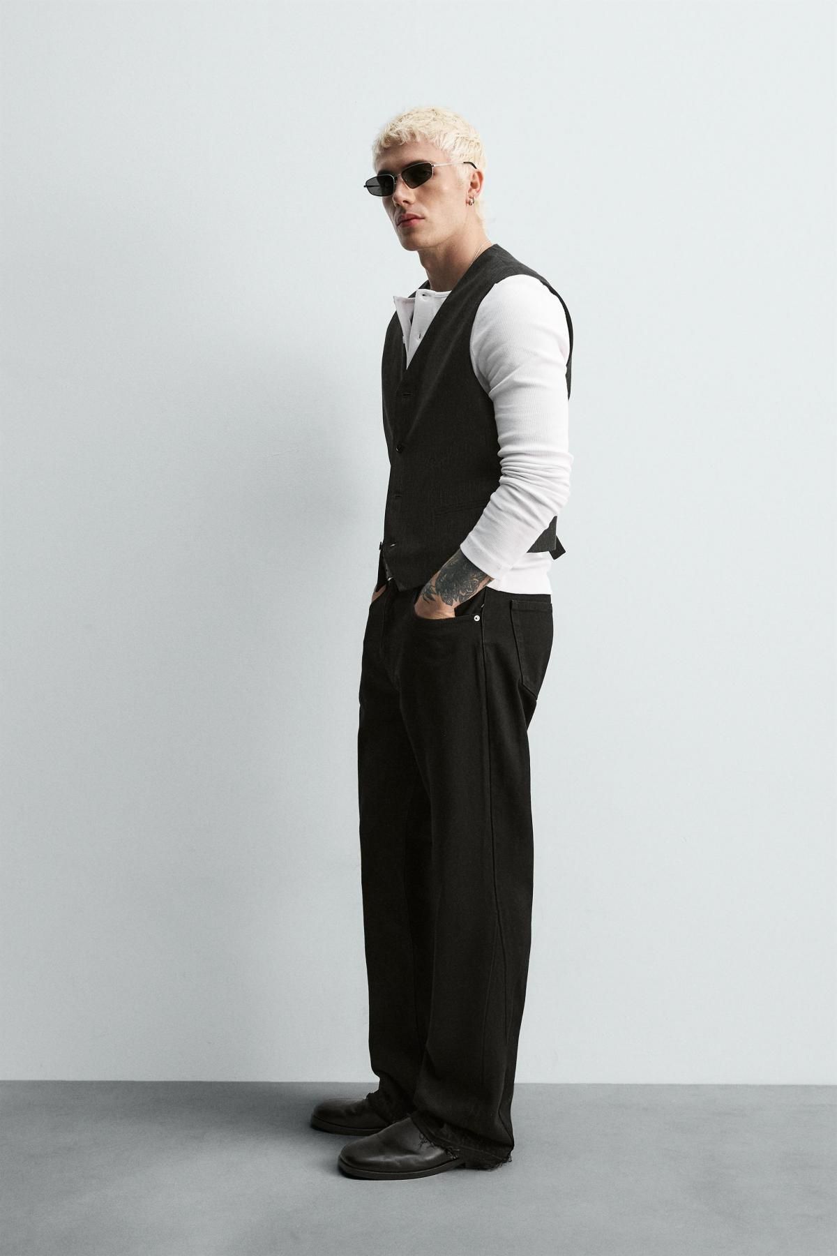자라 테크니컬 스트럭처 베스트 6398/153 GREENISH - 상세 이미지 5