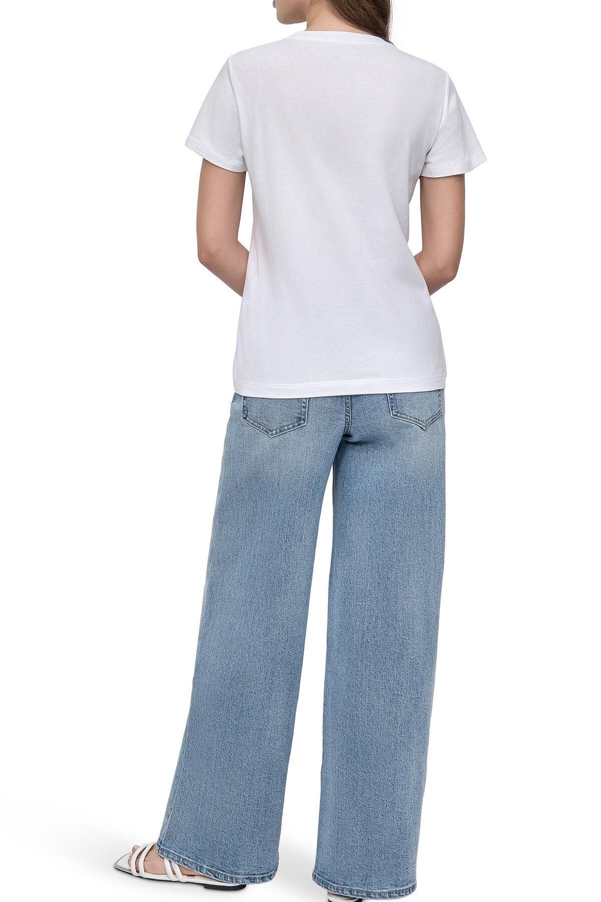 디케이엔와이 글리터 DKNY 프린트 화이트 반팔 티셔츠 6861524 BLANCO - 상세 이미지 5