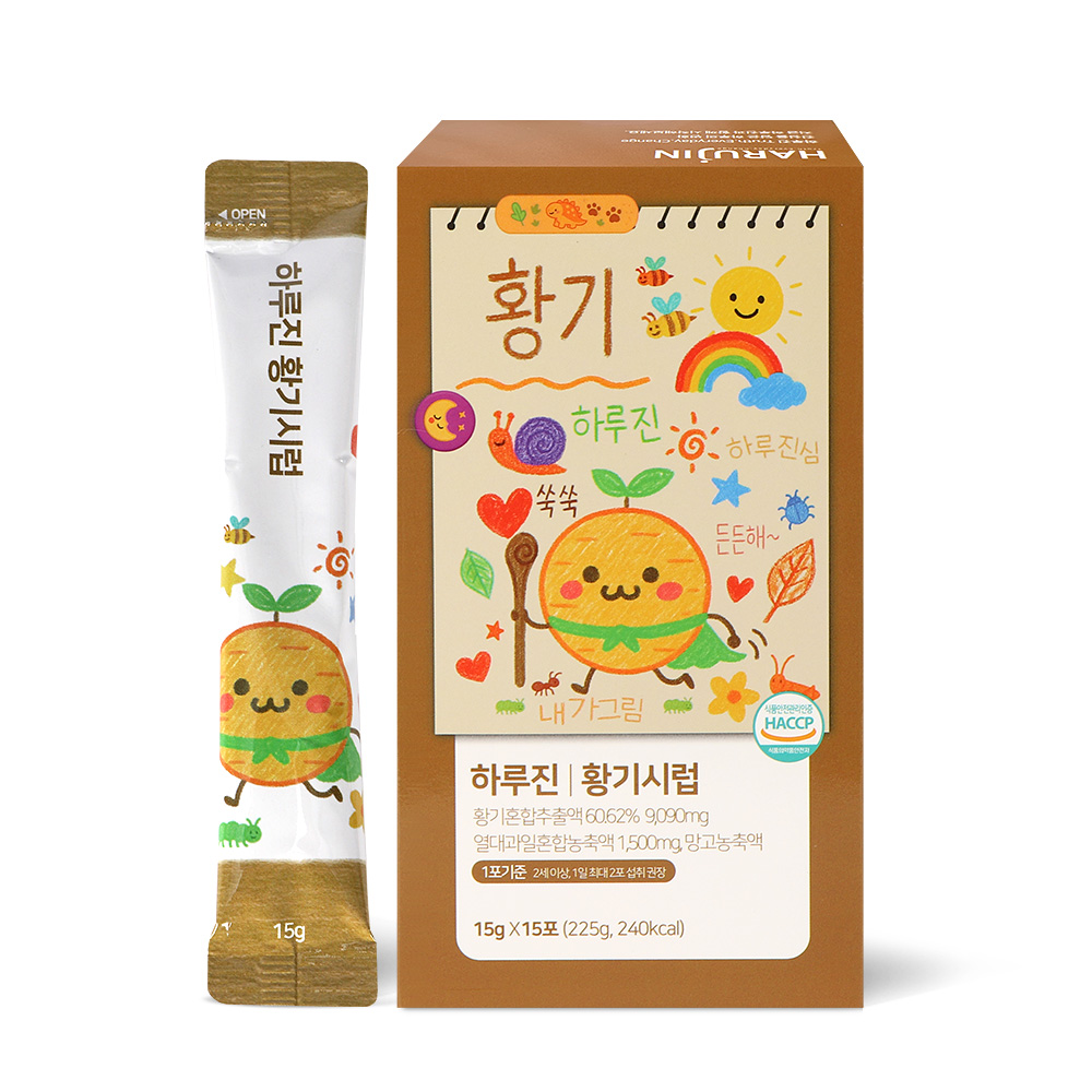 하루진 황기 시럽 15gX15포 12박스 어린이 황기즙 맥문동 가시오가피 - 상세 이미지 2