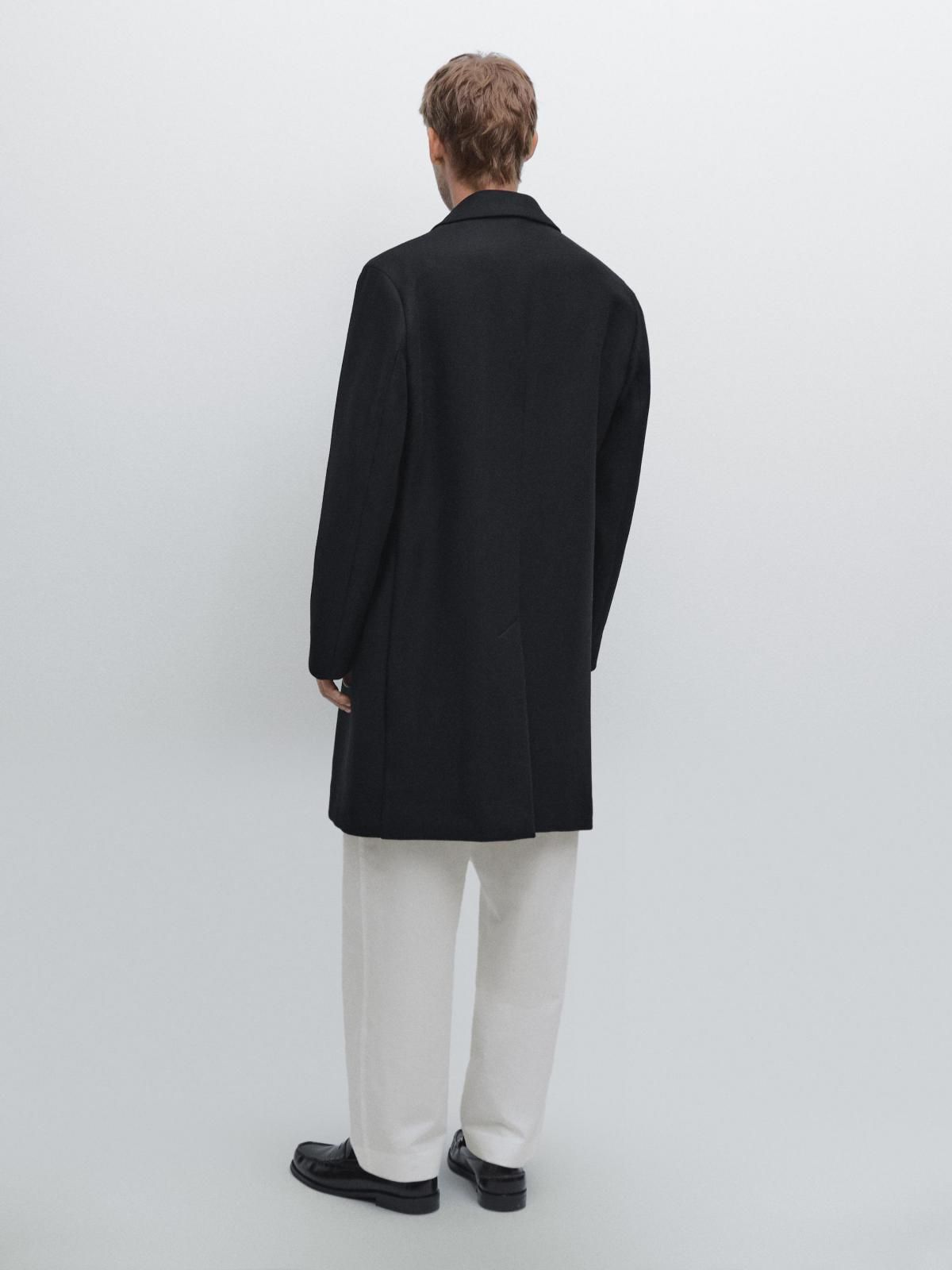 마시모두띠 라펠카라 블랙 울블렌드 테크니컬 싱글코트 3563/545 BLACK - 상세 이미지 4