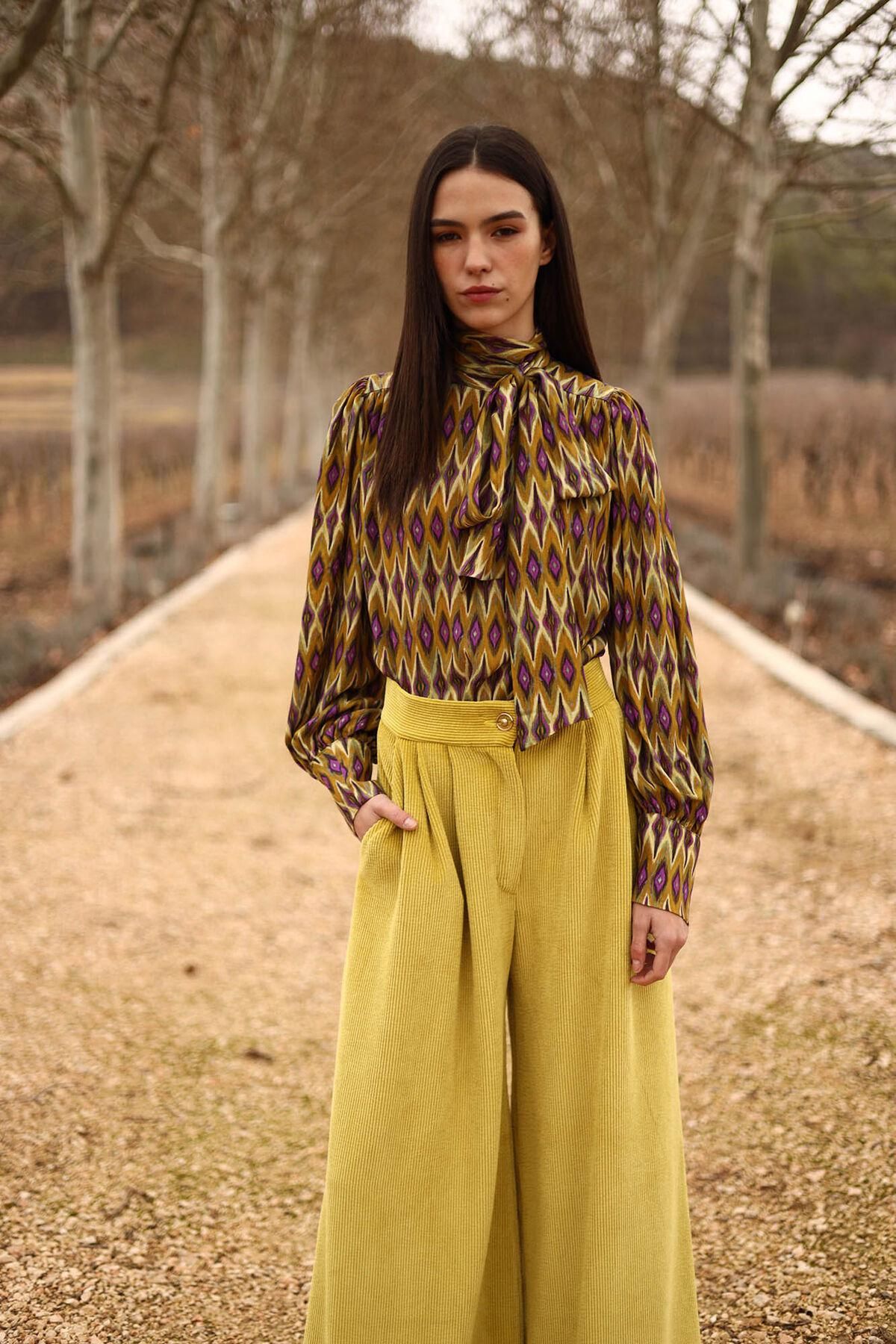 파남비 와이드핏 코듀로이 팬츠 3722214 VERDE - 상세 이미지 2