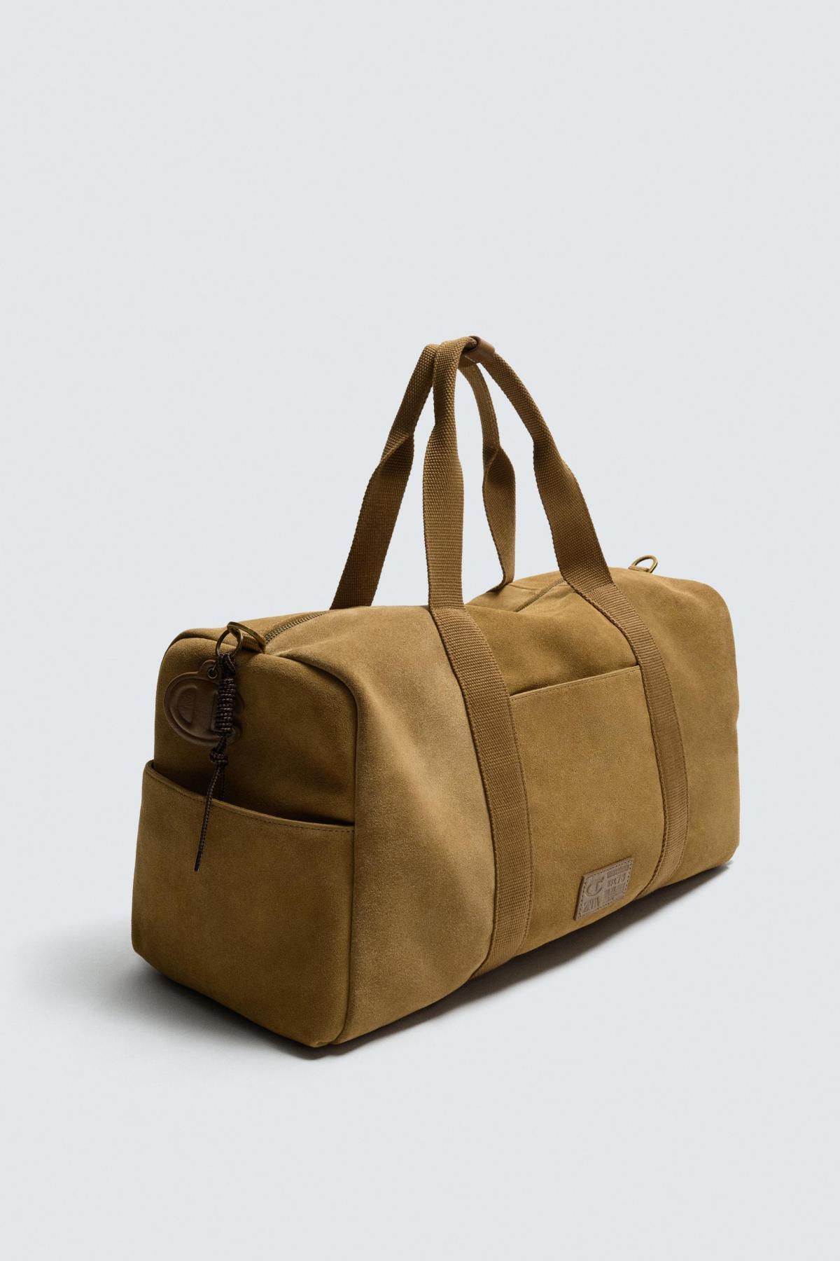 자라 스웨이드 가죽 트래블백 X 챔피온 3144/620 SAND BROWN - 상세 이미지 2