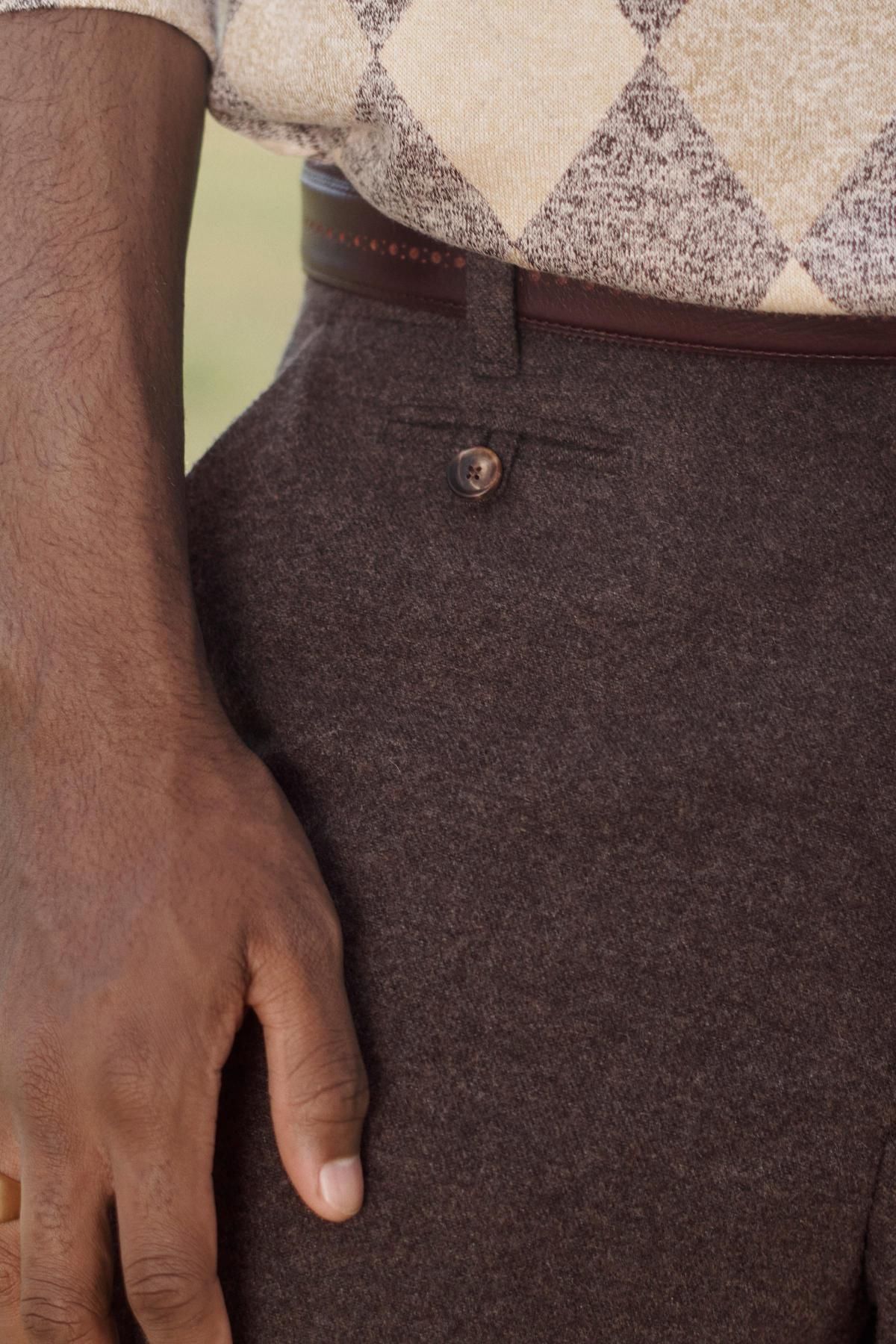 자라 한정판 와이드 체인 울 팬츠 5793/068 GREY MARL - 상세 이미지 5