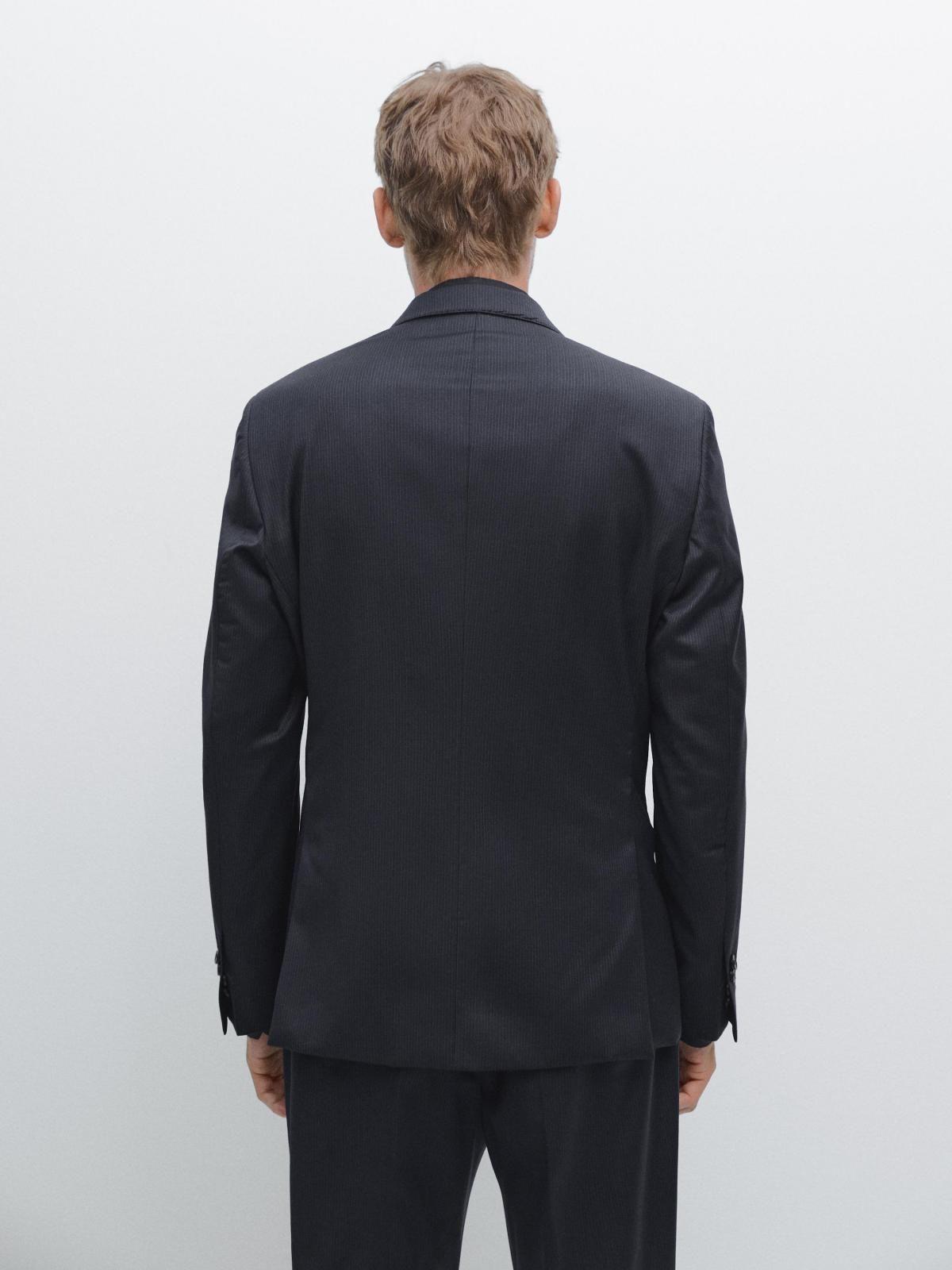 마시모두띠 핀스트라이프 울 수트 블레이저 2046/646 NAVY BLUE - 상세 이미지 4