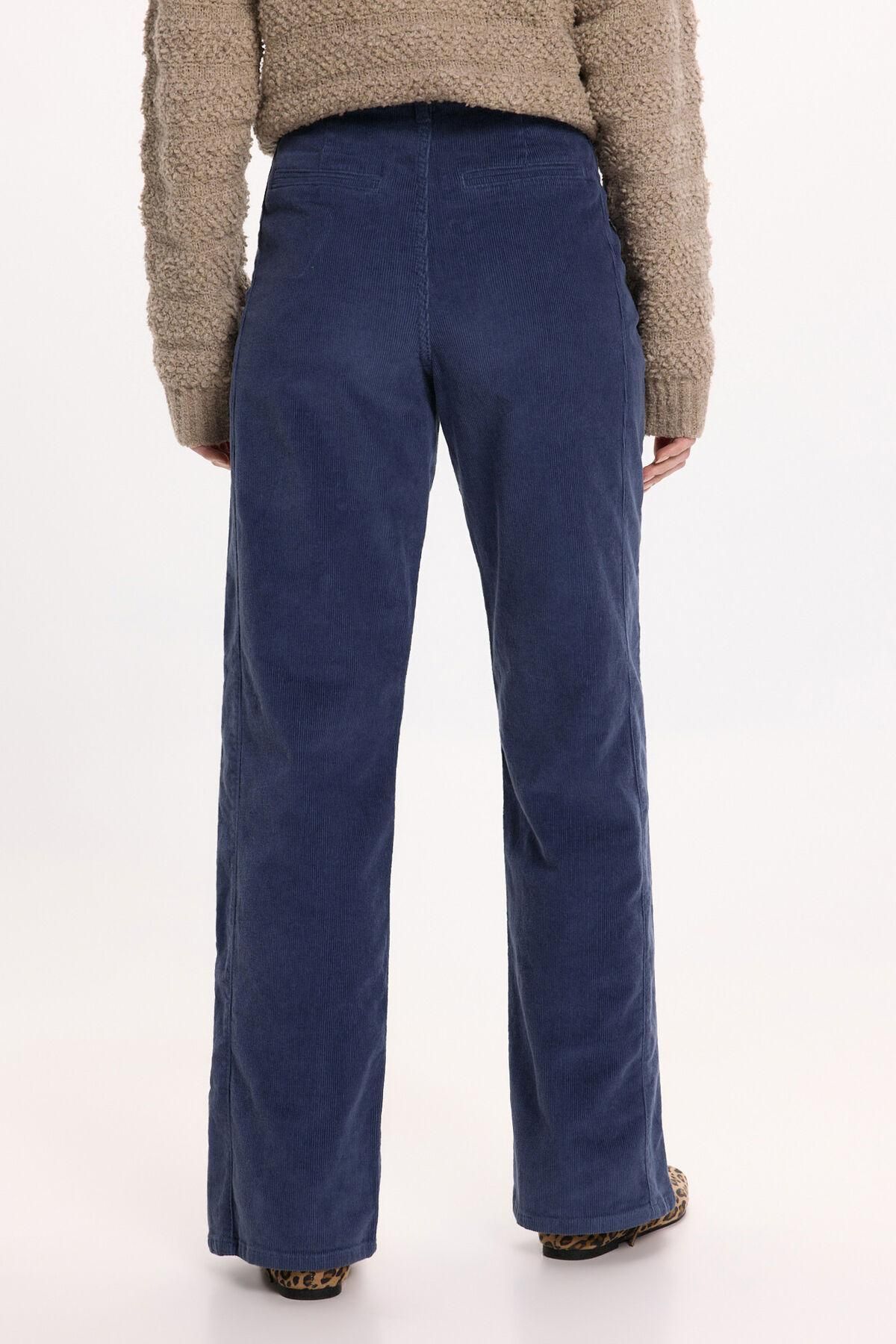 빌라 코듀로이 하이웨이스트 와이드 팬츠 5942255 AZUL MARINO - 상세 이미지 4