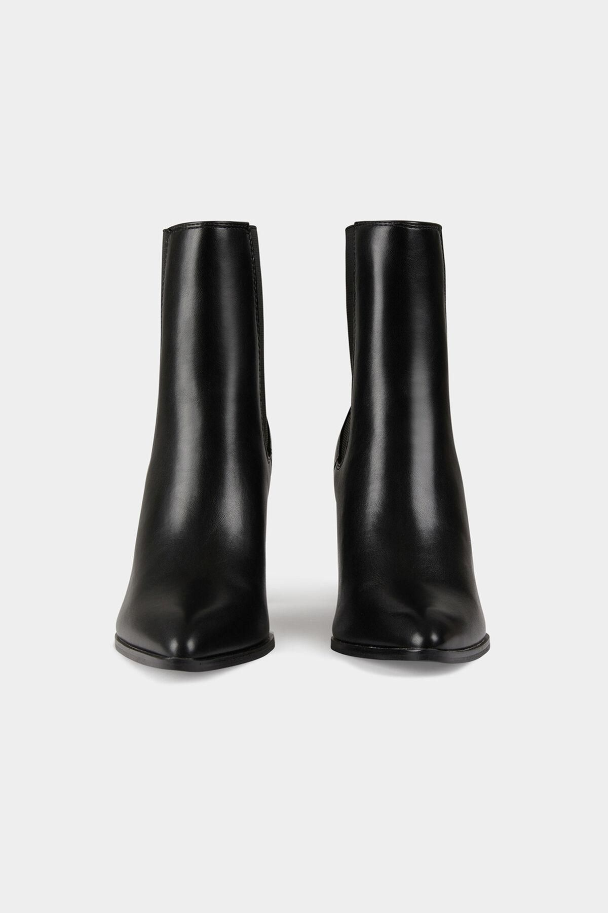 모르간 블랙 블록힐 엘라스틱 앵클부츠 3892263 NEGRO - 상세 이미지 2